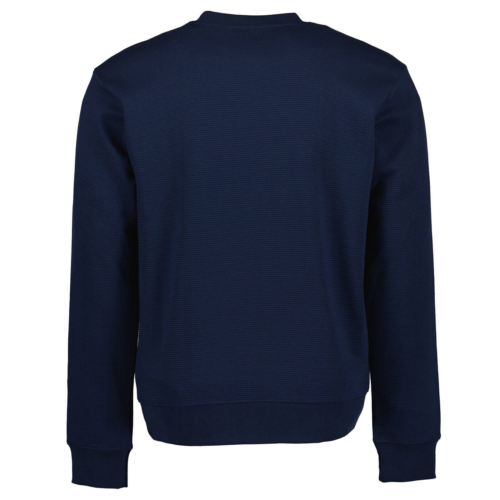 Blue Seven Langarmshirt 370174 Herren Sweatshirt mit Rundhalsausschnitt - Unifarbener Pullover