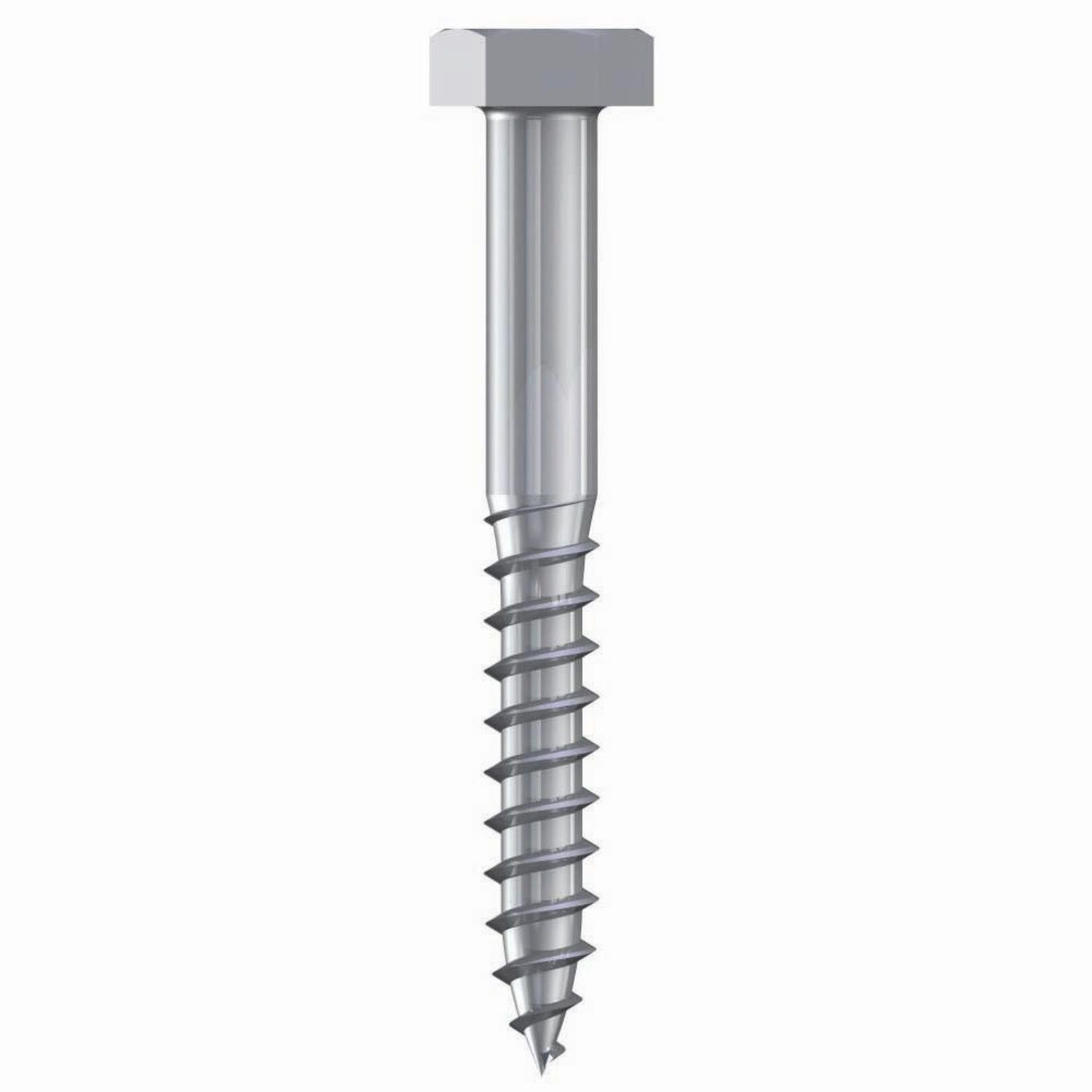 REISSER-Schraubentechnik GmbH Sechskant-Holzschraube SB Schlüsselschrauben V2A 8,0 x 80 Paket 100 Stück Edelstahl A2, (100 St)