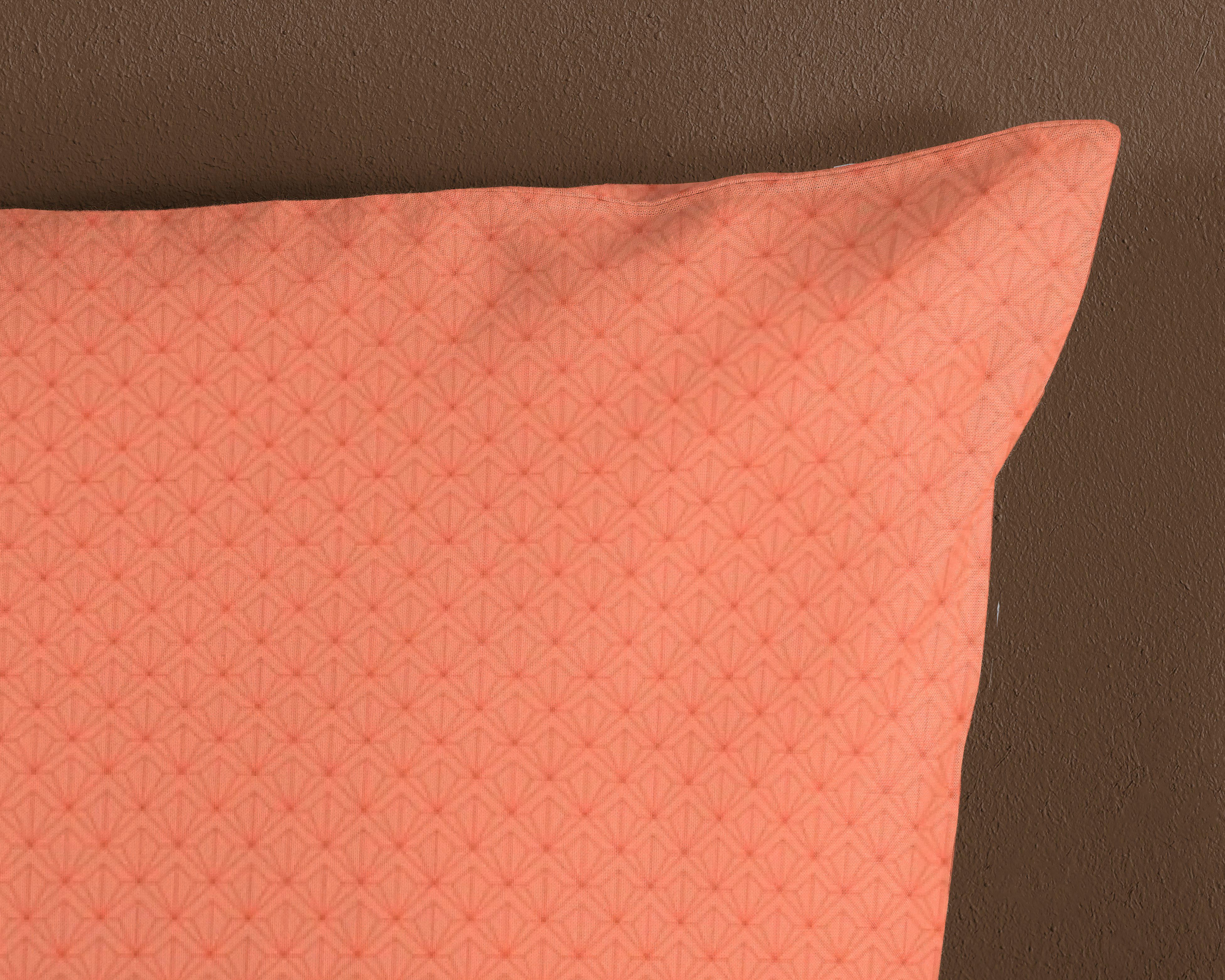 hip Kissenhülle BERNICE, (1 Stück), Baumwolle, Mako-Satin, 40x80, 1 Stück, Reißverschluss, Orange Pfirsich