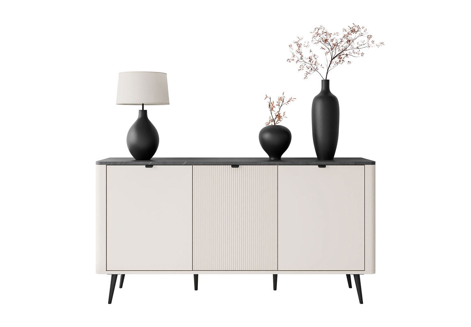 Lookway Kommode für das Schlafzimmer AUTUMN 3D mit geriffelter Front