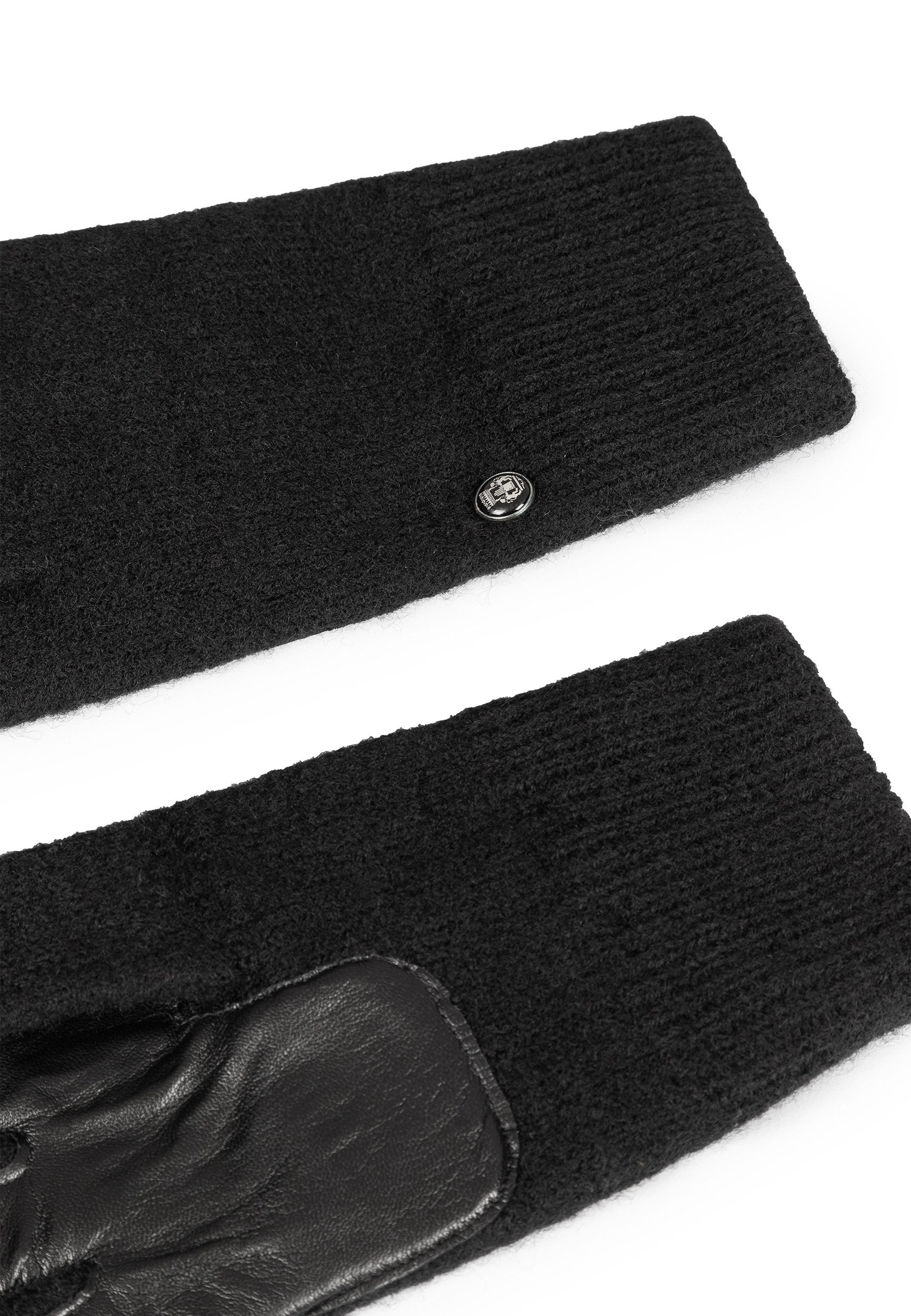 Roeckl Strickhandschuhe KLASSISCHER WALKHANDSCHUH MIT LEDERINNENHAND günstig online kaufen