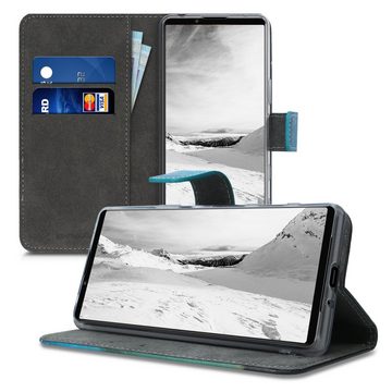 kwmobile Handyhülle Wallet Case für Sony Xperia 5 III, Hülle mit Ständer Kartenfächer - Handyhülle