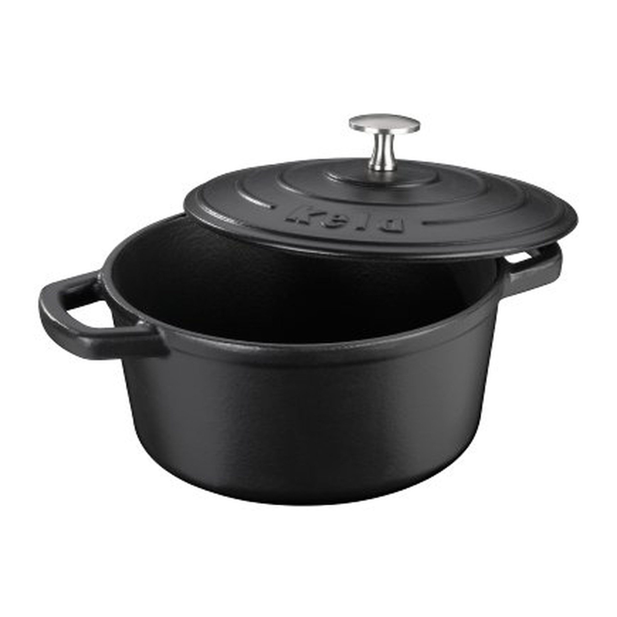 kela Bräter Gusseisen Bräter rund emailliert mit Deckel 21 cm 2,5 Liter, Gusseisen (1-tlg)