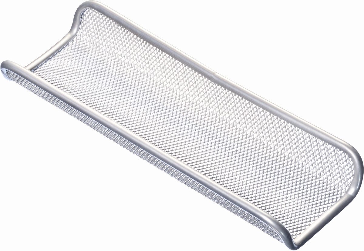 HELIT Tischaufsatz Stifteschale Mesh 1 Fach Mesh Stahl 95x35x245mm silber