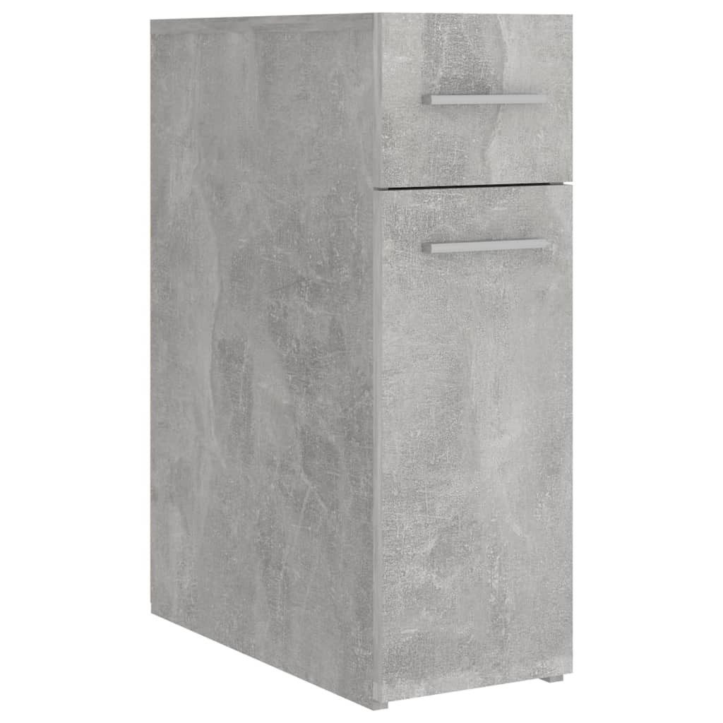 vidaXL Apothekerschrank Apothekerschrank Betongrau 20x45,5x60 cm Holzwerkstoff (1-St)