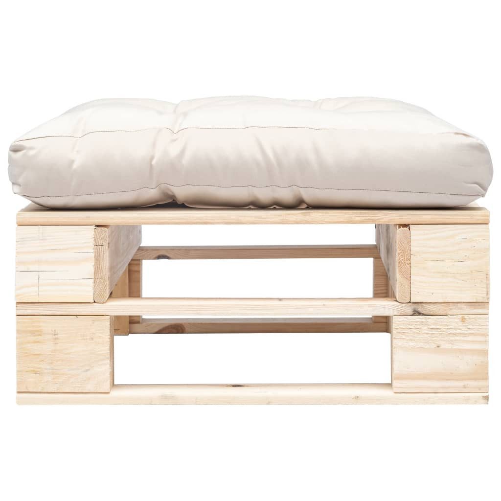 vidaXL Hocker Garten-Palettenhocker mit Kissen Holz günstig online kaufen