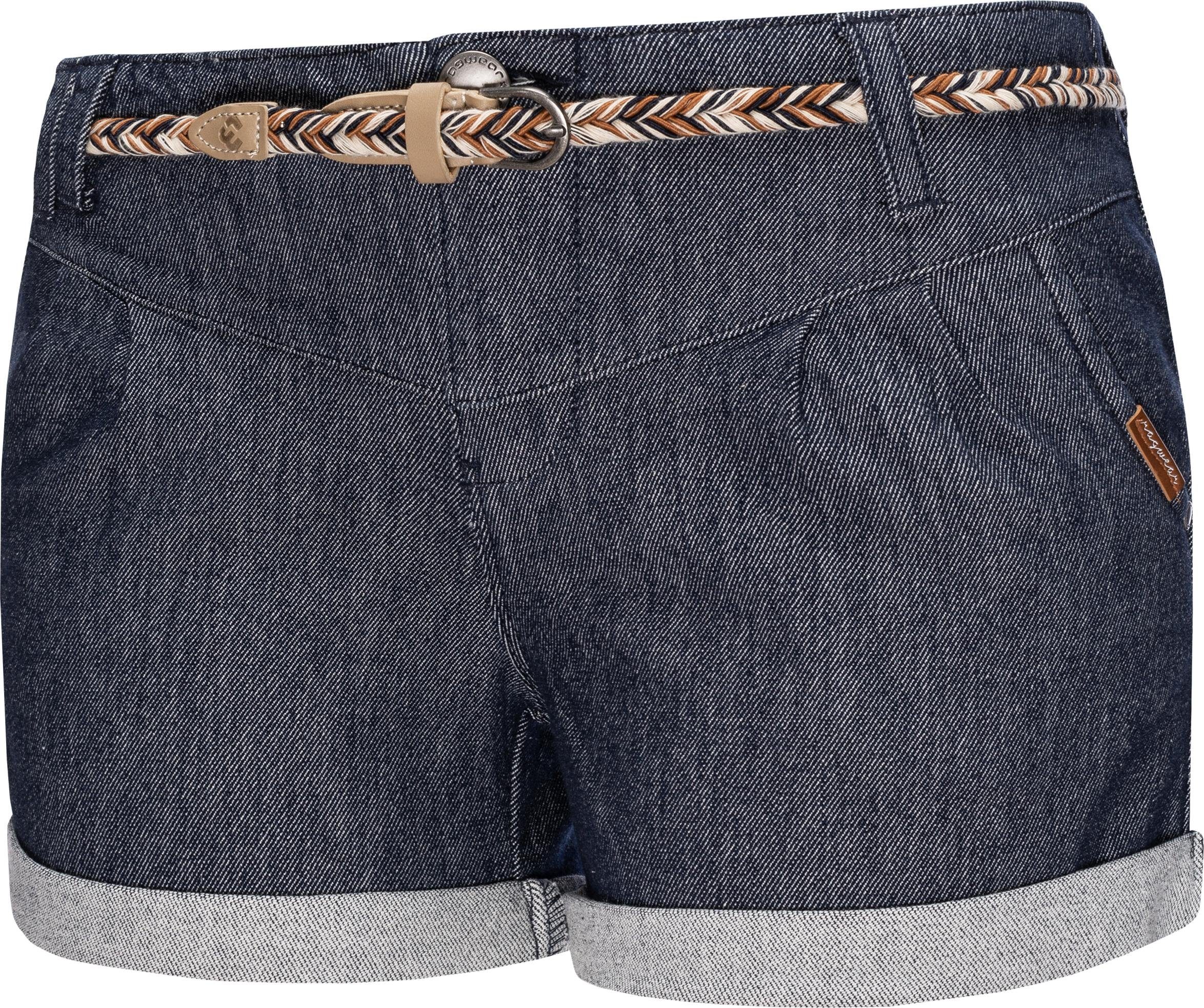 Ragwear Chinoshorts Heaven A kurze Hose mit hochwertigem Flechtgürtel