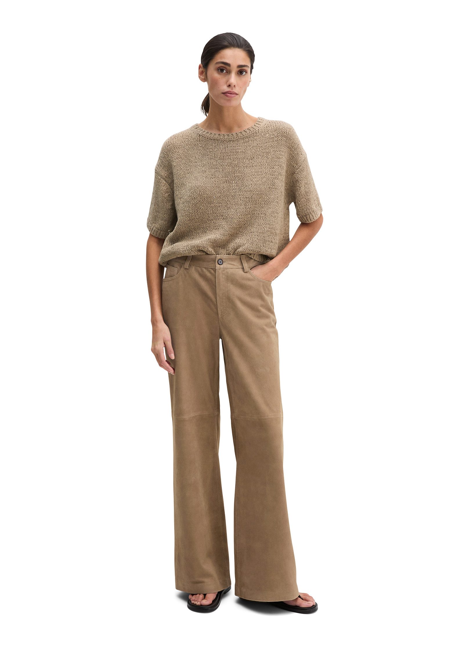 Marc O'Polo Kurzarmpullover loose aus Organic Cotton-Mix – Bild 4 von 5