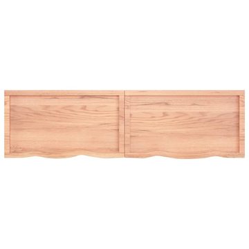 furnicato Wandregal Hellbraun 180x50x(2-4) cm Massivholz Eiche Behandelt