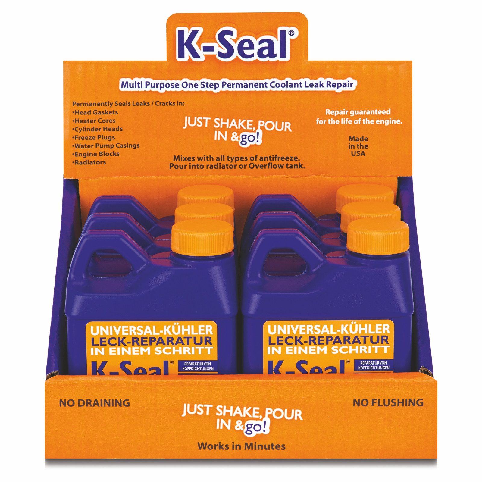 K-SEAL Kühlerschutzmittel 6er Display Kühler Leck Reparatur Motor Zylinder Dichtmittel