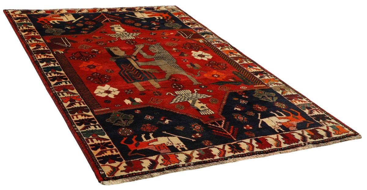 Orientteppich Ghashghai Orientteppich, Nain Handgeknüpfter mm 12 rechteckig, Trading, Höhe: Figural 156x239