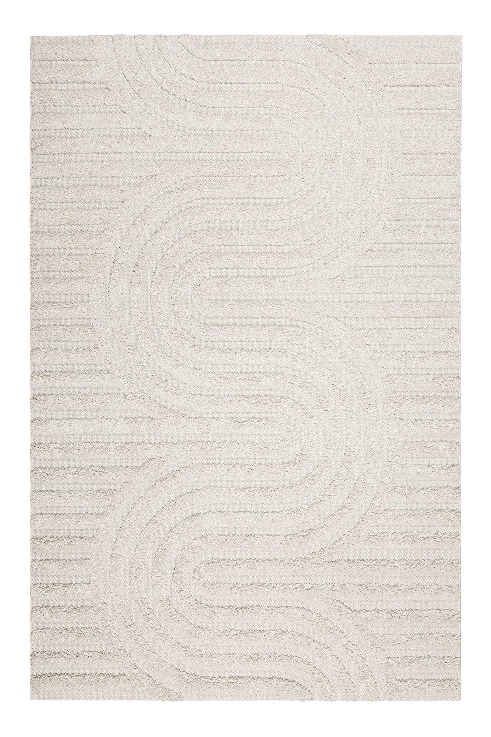 Esprit Outdoorteppich Miles, ESP-54231, rechteckig, Höhe: 2 mm, Hoch-Tief-Effekt, grafisches Design, uni, modern, robust, Terrasse