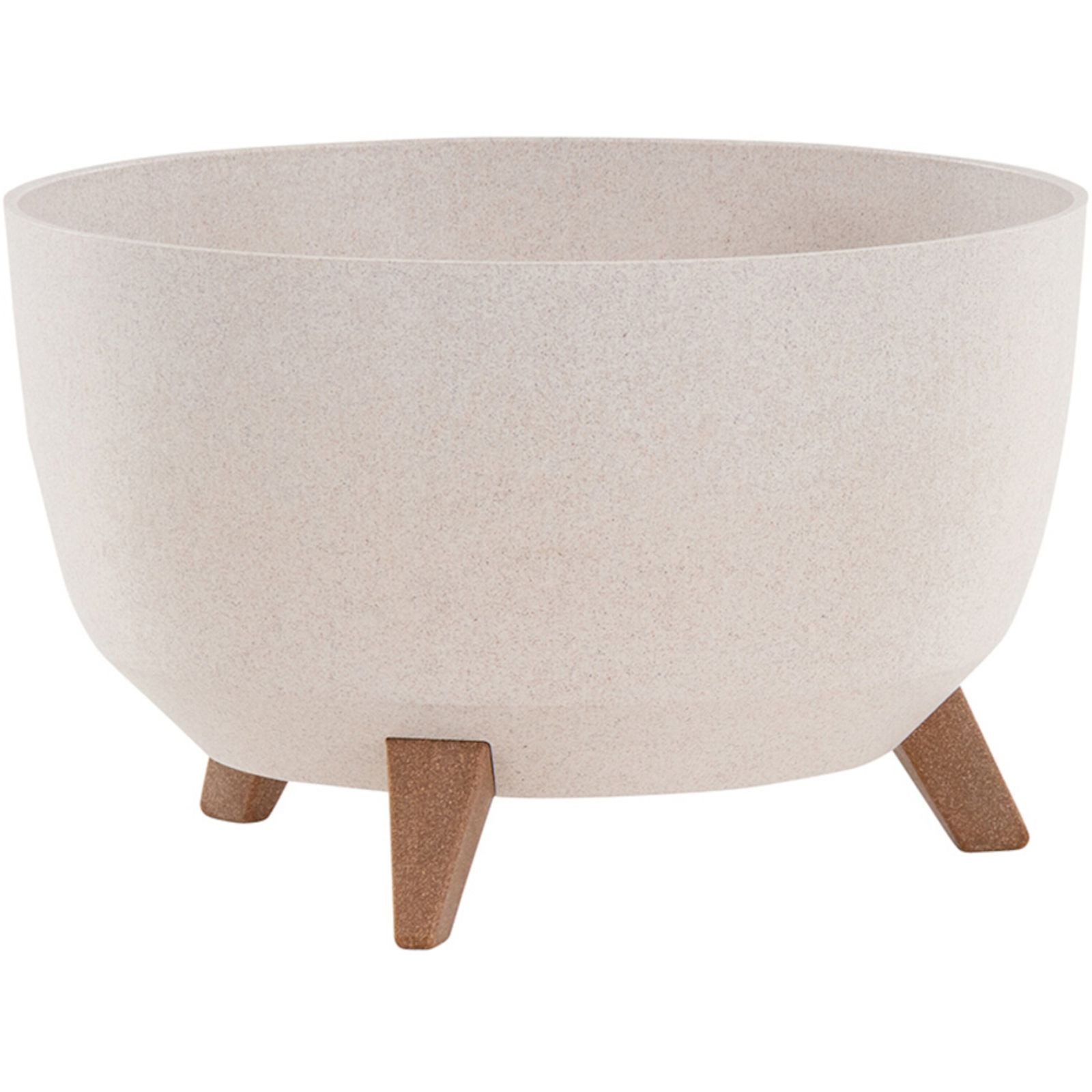 Siena Garden Pflanzkübel Pflanzgefäß OSLO creme 40x25 cm Kunststoff/Holzfasern an Füßen