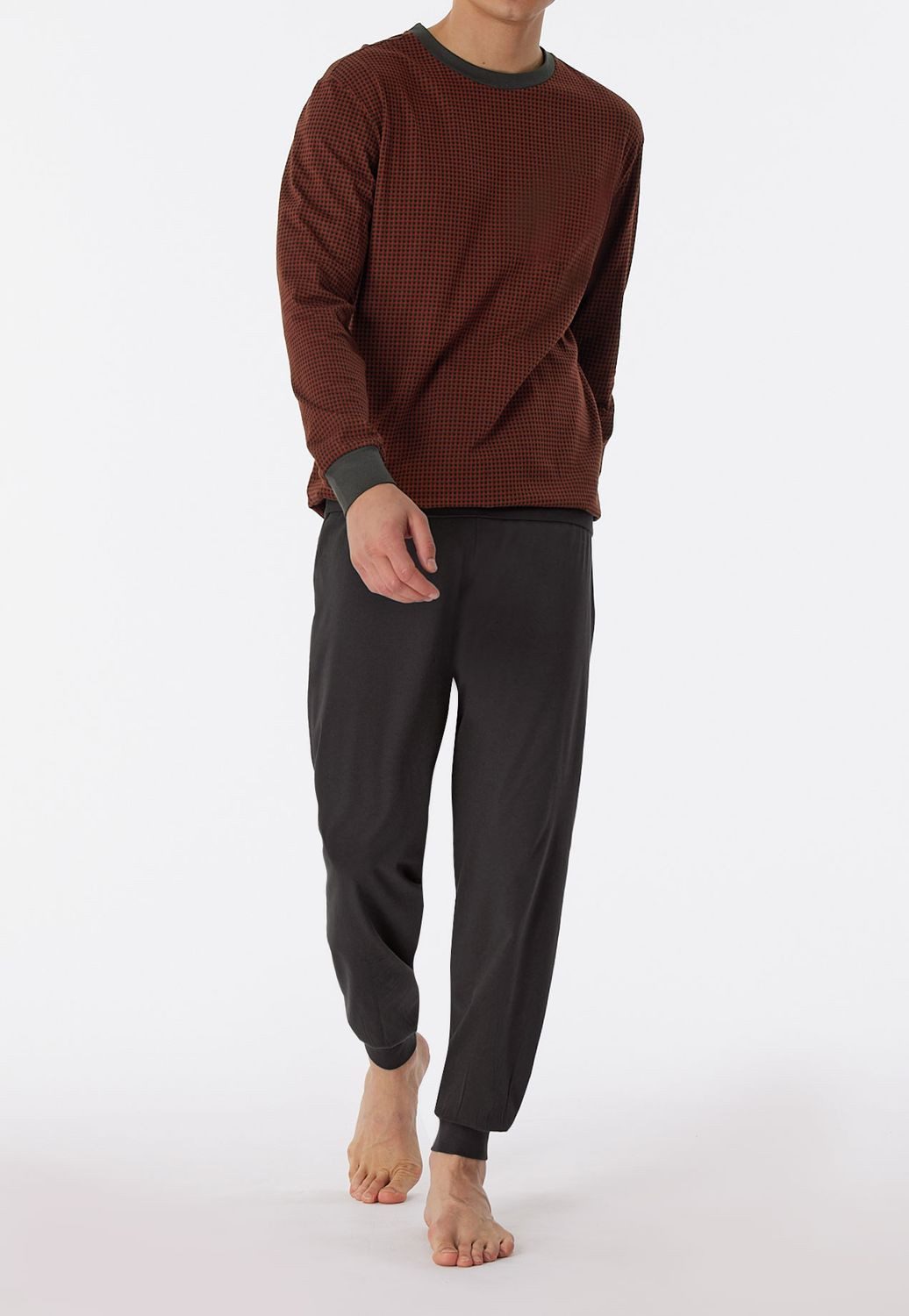 Schiesser Pyjama selected! premium inspiration (Set, 2 tlg) lang, Rundhals-Ausschnitt, 1 Stück