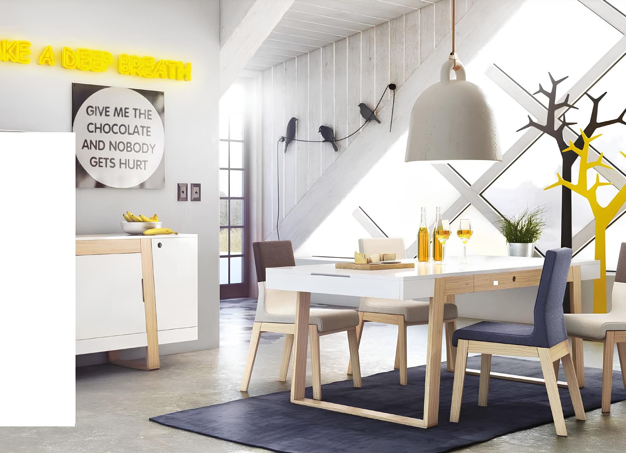 JVmoebel Esszimmerstuhl Moderne Polsterstühle aus Stoff und Holz in elegantem Grau, Made in Europa