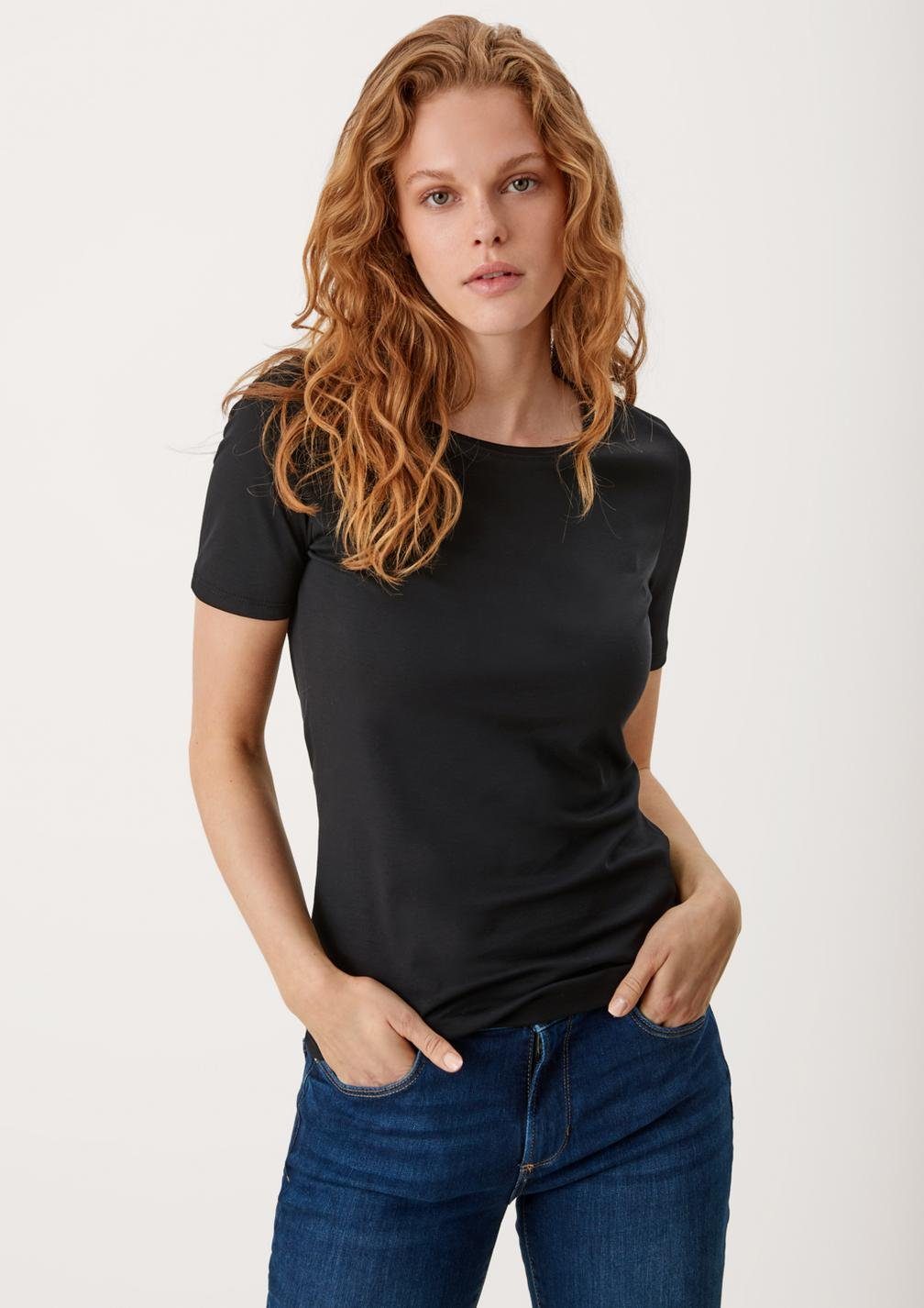2 T-Shirt Basic Schwarz Stück s.Oliver softer Fit, aus Qualität, Slim Single-Jersey