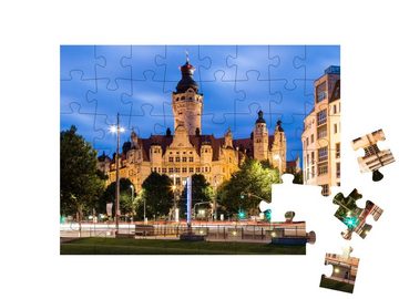 puzzleYOU Puzzle Neues Rathaus Leipzig, 48 Puzzleteile, puzzleYOU-Kollektionen