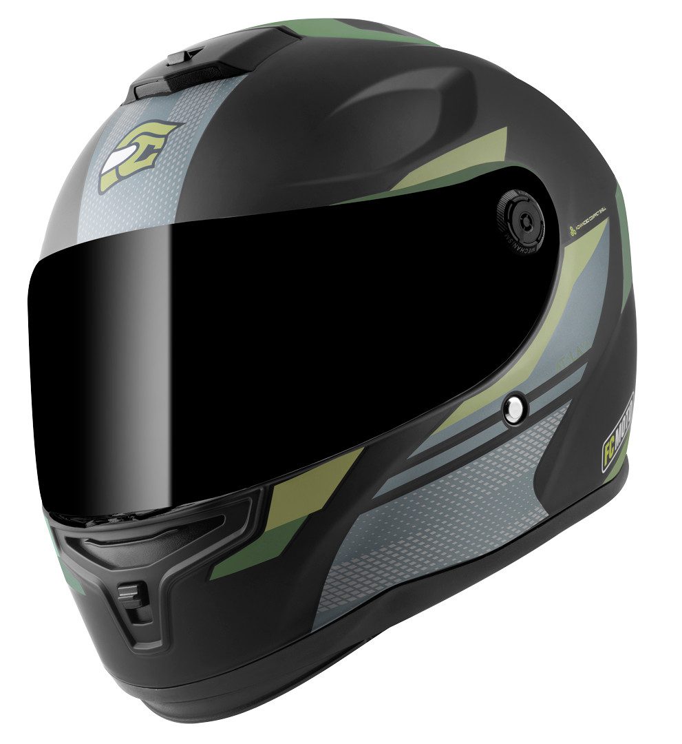 FC-Moto Motorradhelm FF114B Zeron Helm, Pinlock, Ratschenverschluss, Spoiler, ECE 22.06