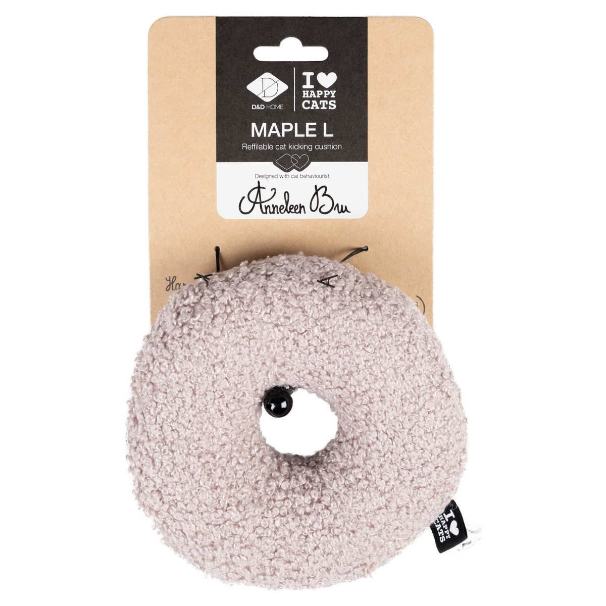 D&D Tierkuscheltier Katzenspielzeug I Love Happy Cats Maple rosa