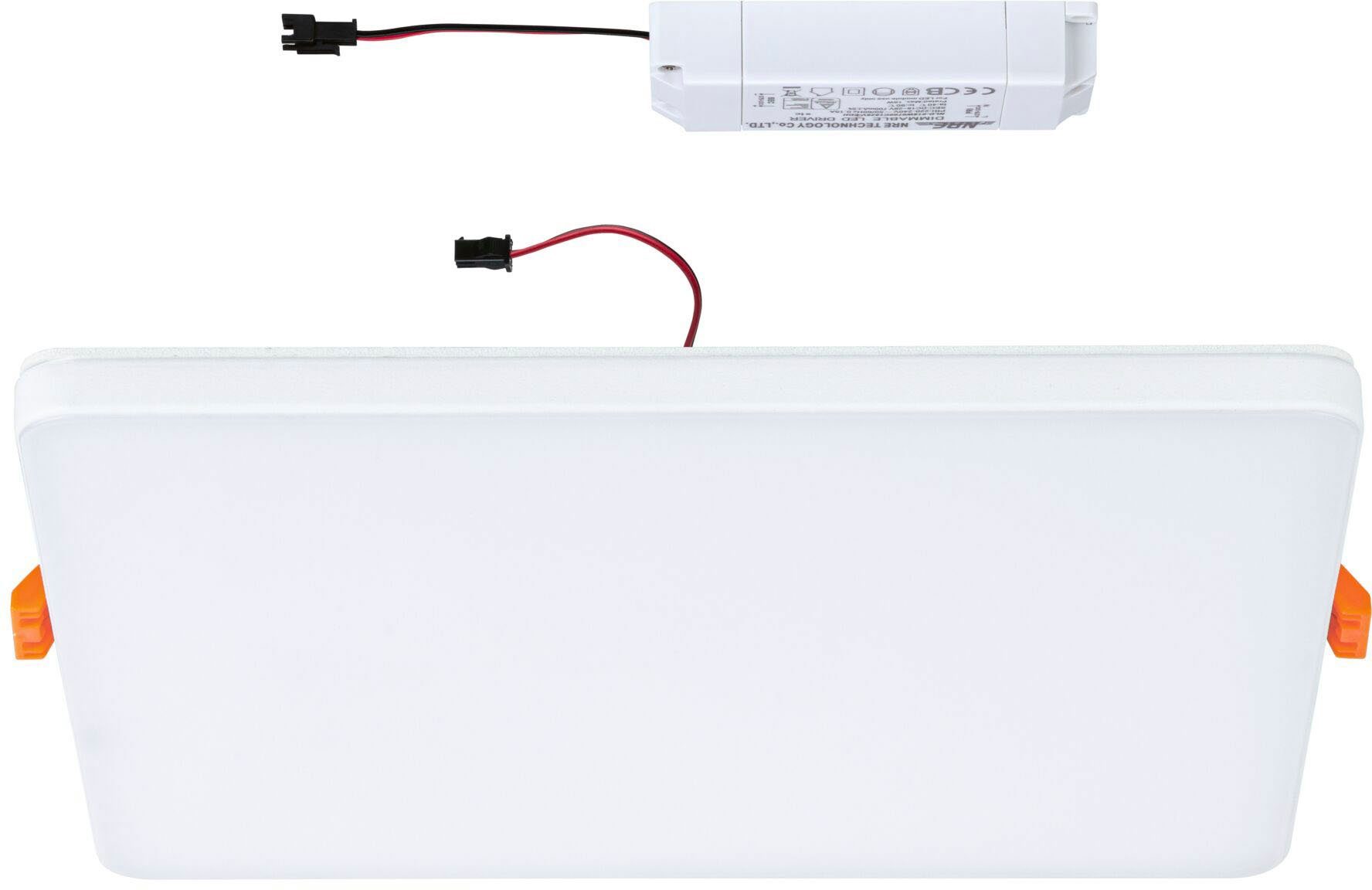 Paulmann LED Einbauleuchte Veluna VariFit Edge IP44 eckig 3000K Weiß dimmbar, LED fest integriert, Warmweiß, LED Einbaupanel IP44 eckig 3000K Weiß dimmbar