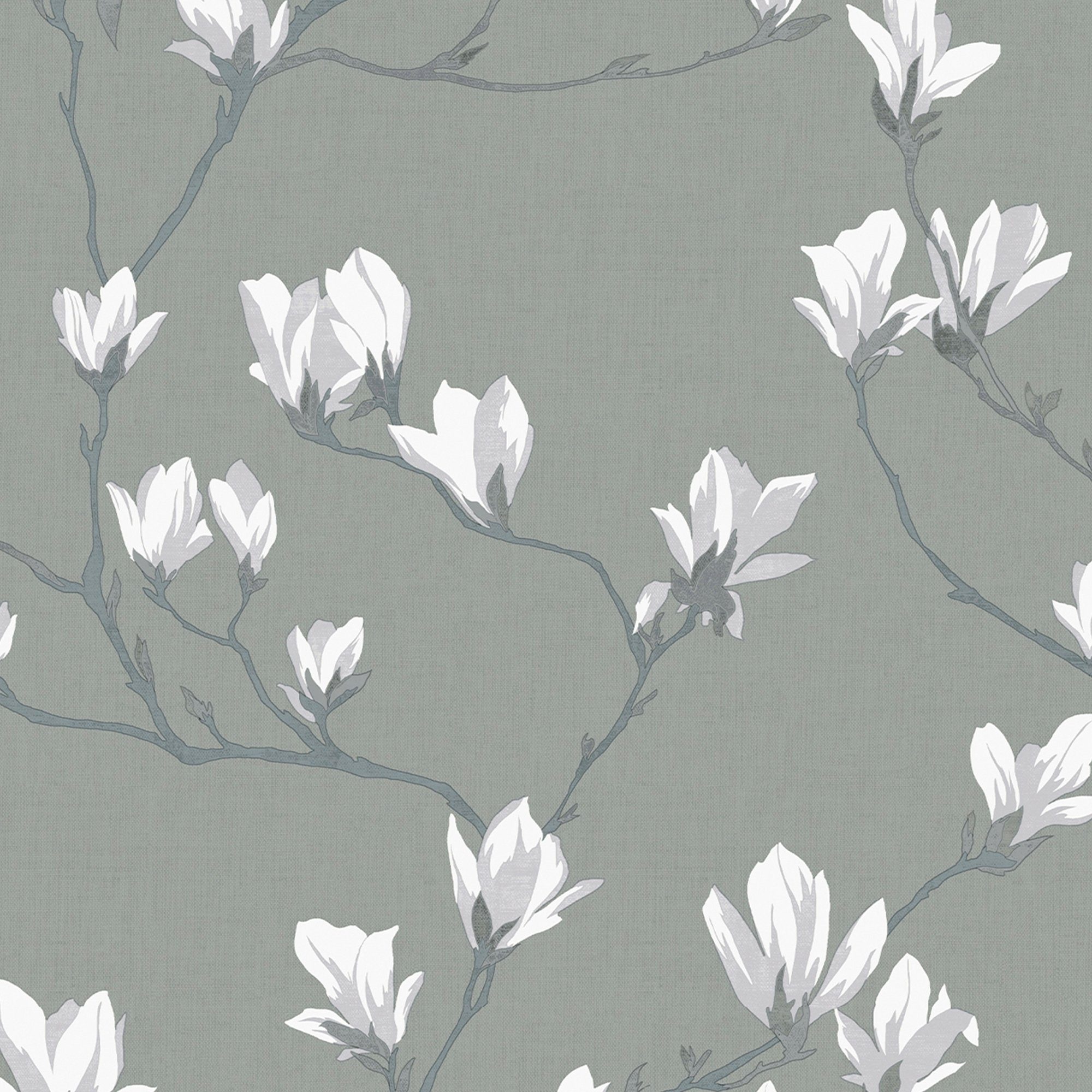 LAURA ASHLEY Vliestapete Magnolia Grove, gemustert, günstig online kaufen