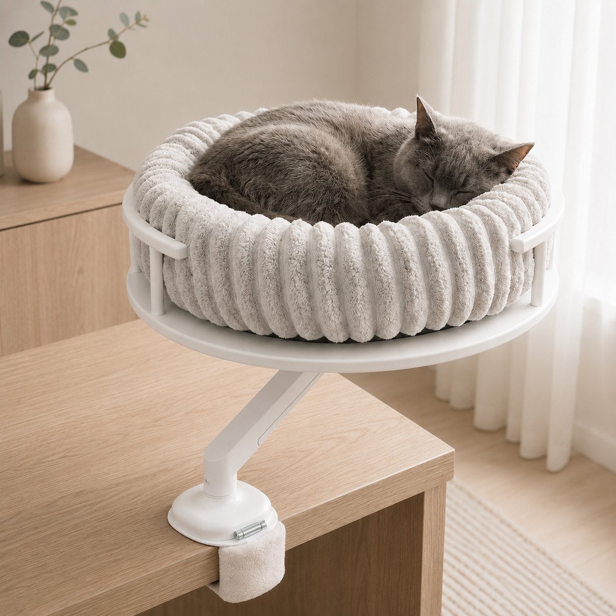 noviclass Katzenliege noviclass® Katzenbett LEVI, Katzenbett Schreibtisch, Katzenplattform