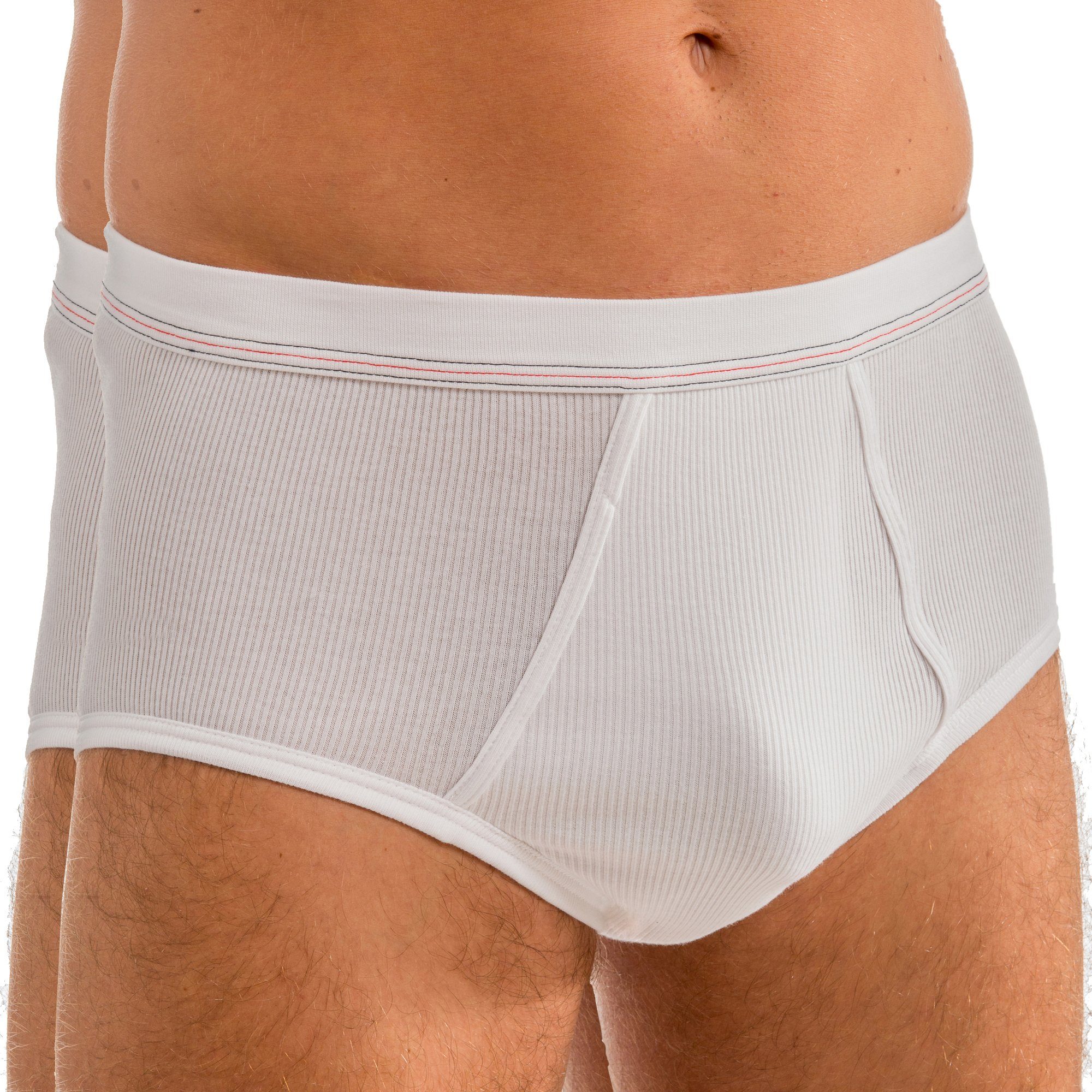 HERMKO Slip 3248 (Pack, 2er) 100 % Bio-Baumwolle Doppelripp mit Eingriff hergestellt in EU