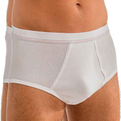 HERMKO Slip 3248 2er Pack Herren Slip mit Eingriff Doppelripp 100% Bio-Baumwolle