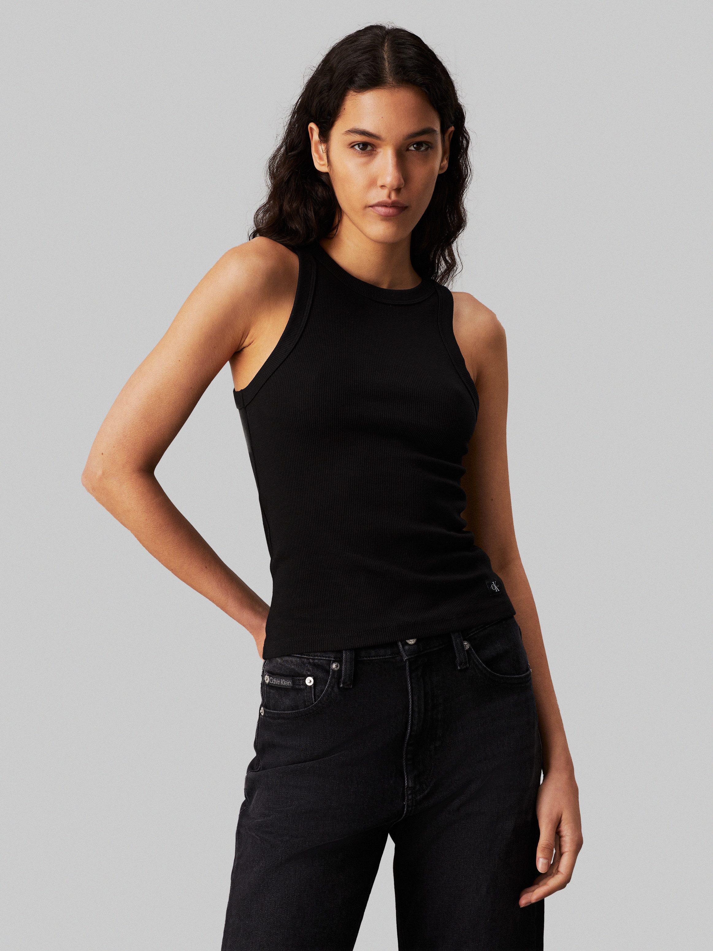 Calvin Klein Jeans Ripptanktop WOVEN LABEL günstig online kaufen