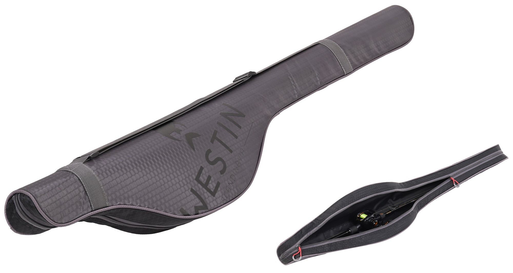 Westin Fishing Angelrutentasche W4 Rod Case Rutenfutteral - Rutentasche 117cm 132cm 147cm 160cm (1-tlg), Innentasche für Rollengriff oder Zubehör