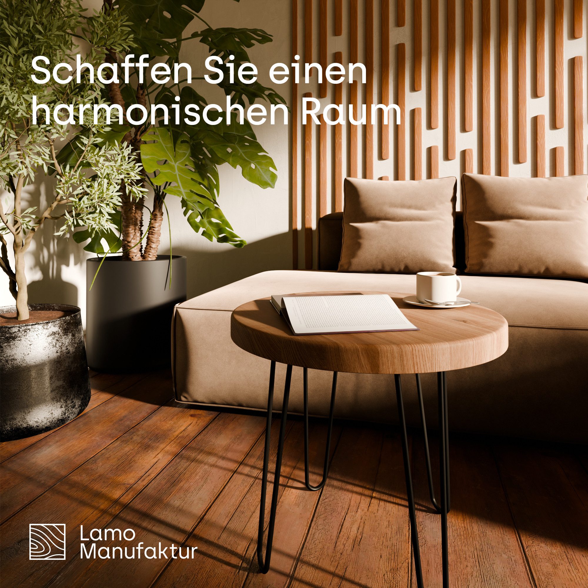 LAMO Manufaktur Esstischplatte LAMO Manufaktur Holzplatte rund 40 cm aus Naturholz für Couchtisch (Bürotisch, Esstischtischplatte), Kaffeetisch, Kindertisch, Stärke: 28 mm Farbe: Natur