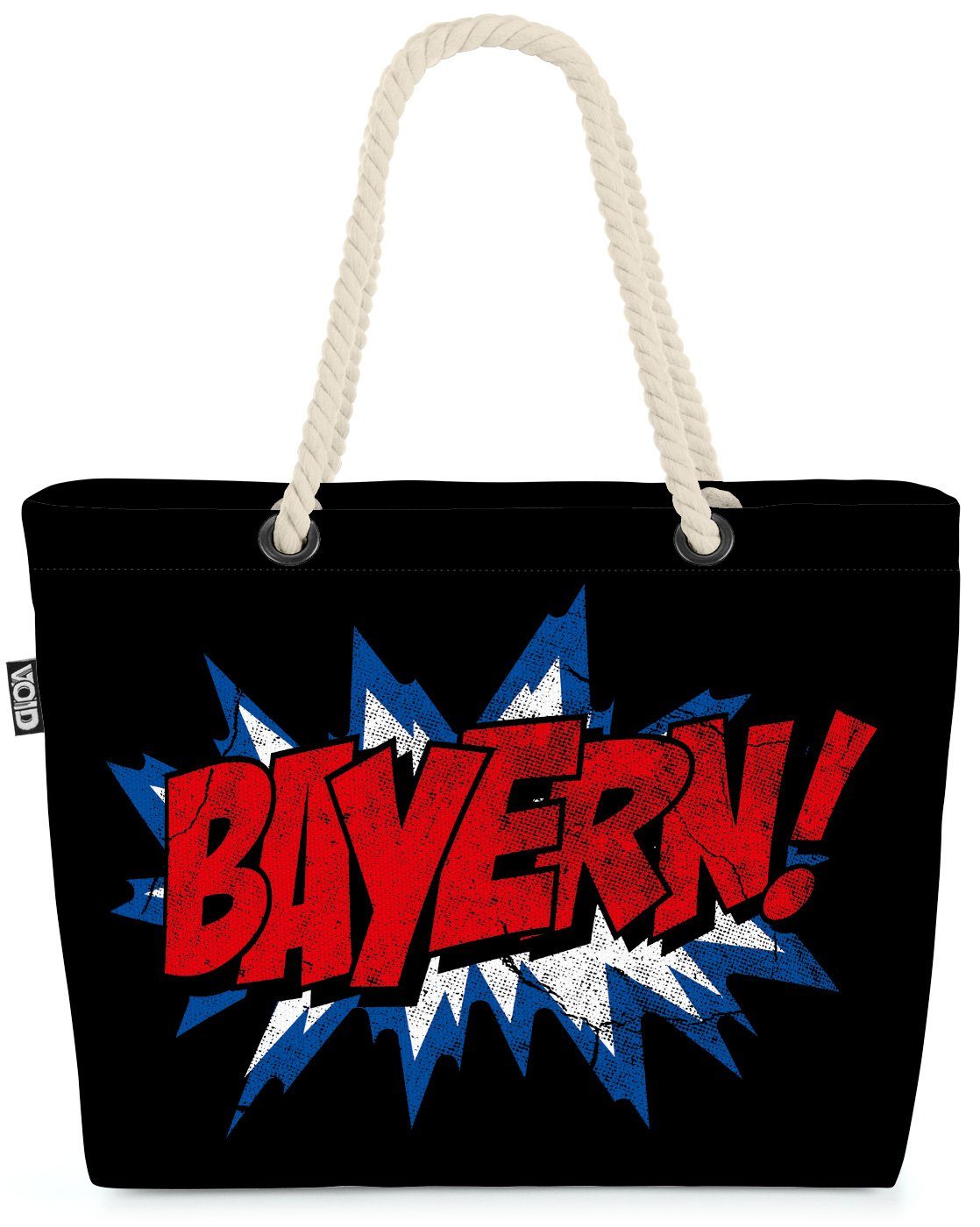 VOID Strandtasche Shopper Oktoberfest Fussball schwarz Beach Bier (1-tlg), Bag Bayern München