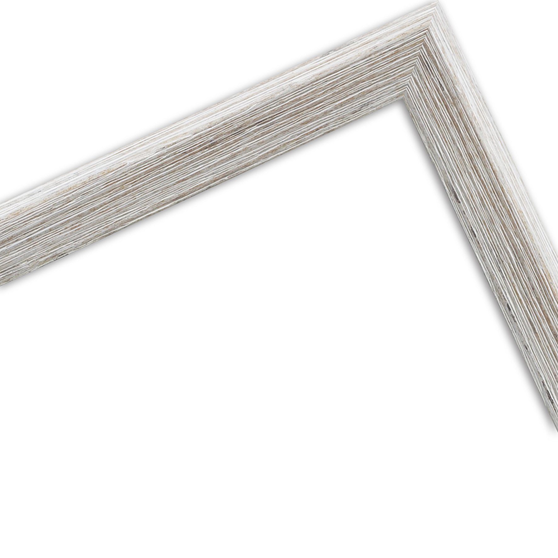WANDStyle Bilderrahmen H790, Weiß, aus Massivholz im Vintage Stil