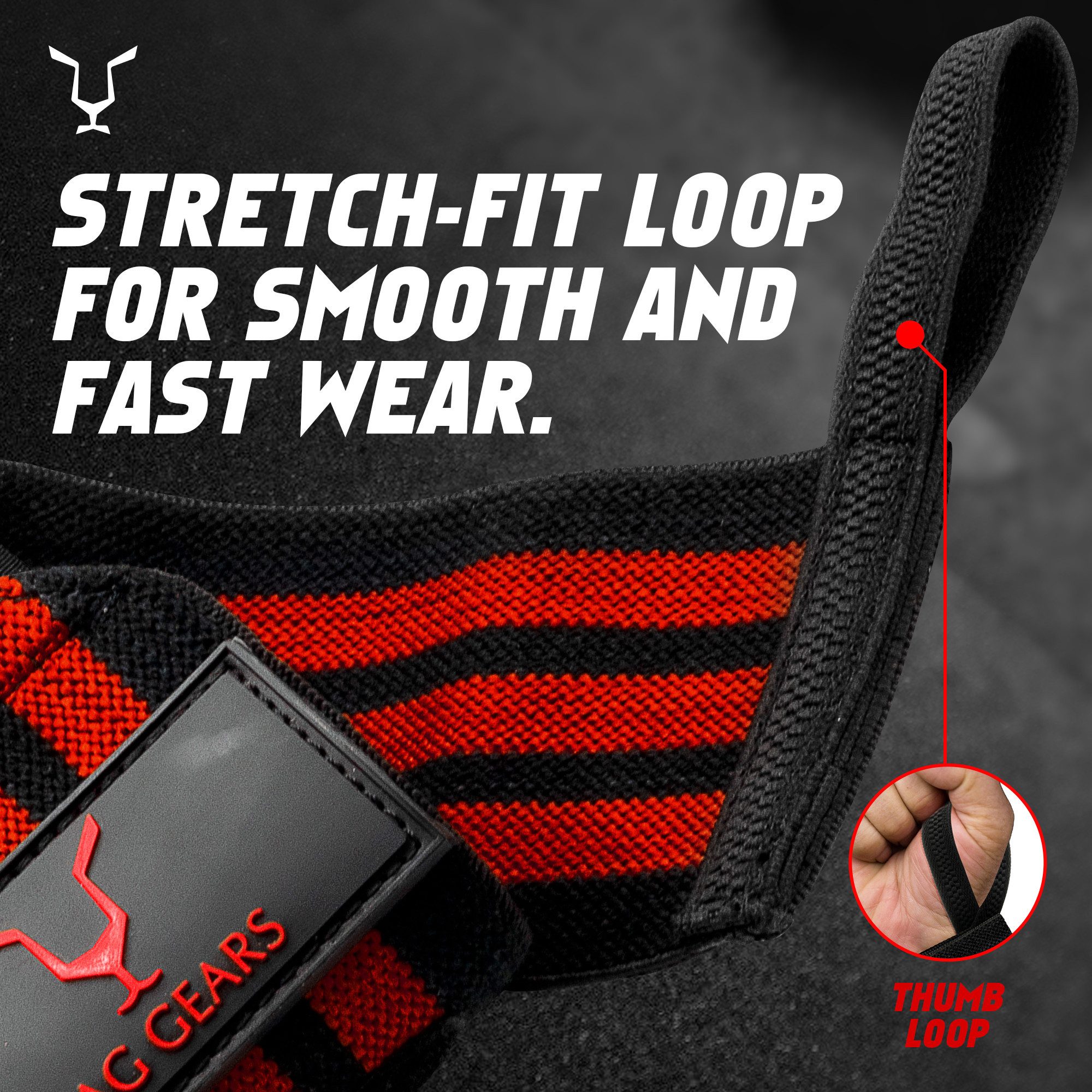 JAG GEARS Handbandage Handgelenkstütze, verstellbarer Handgelenkbandagegurt mit Daumenstütze (1 pair), Sport Gewichtheben Bodybuilding Klimmzüge Krafttraining Workout etc