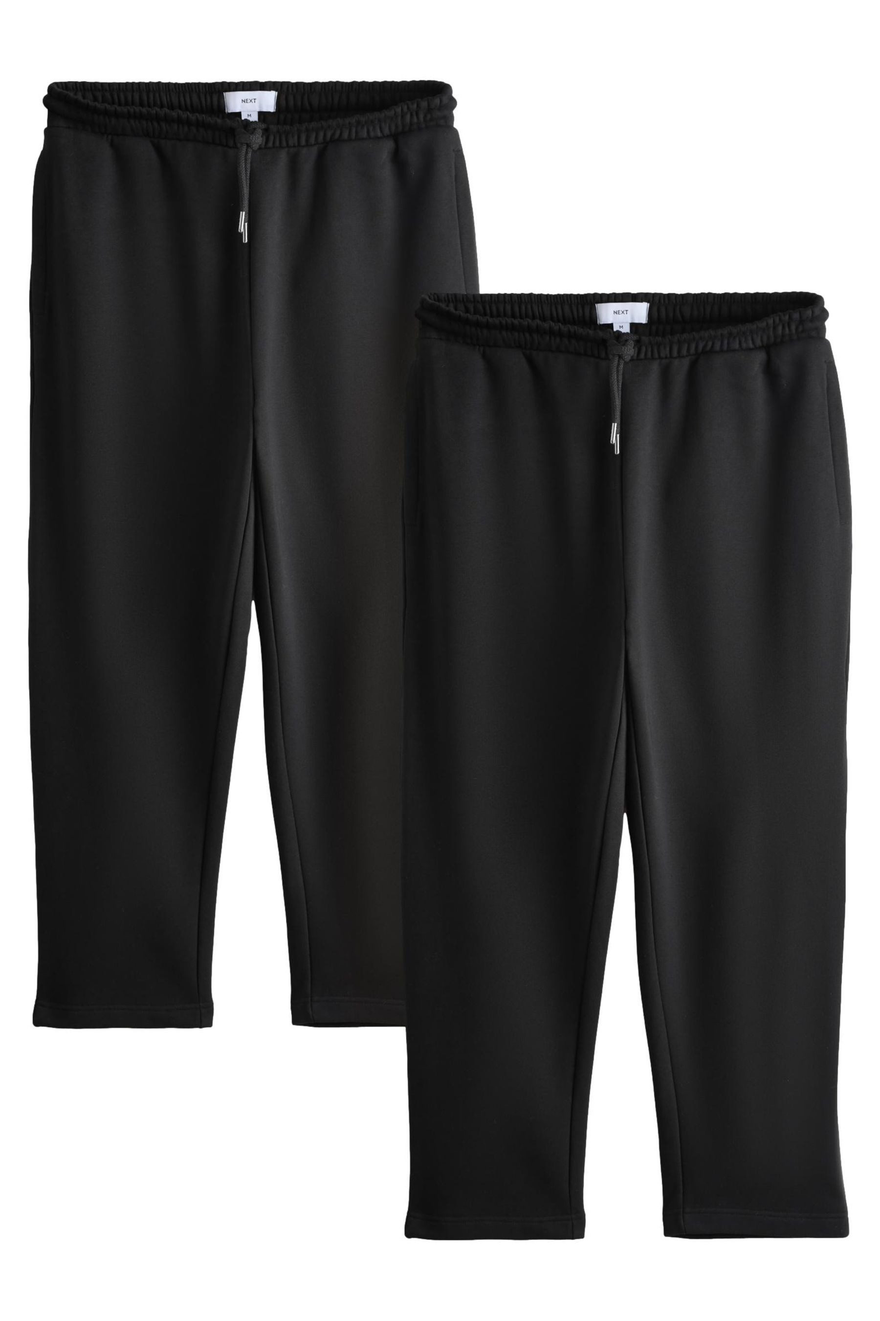 Jogginghose Straight Fit Jersey-Jogginghose, 2er-Pack