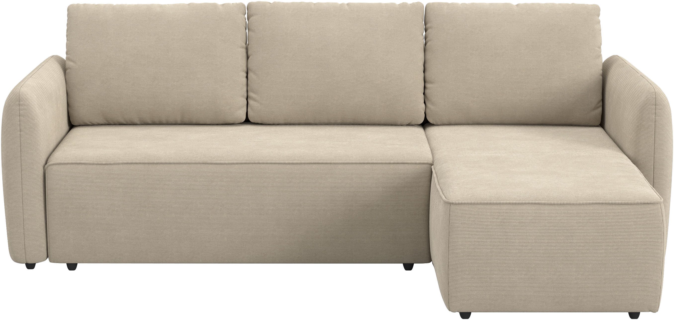 Ecksofa Flow, bequem, L-Form, Breite 239 cm, schmale Armlehnen