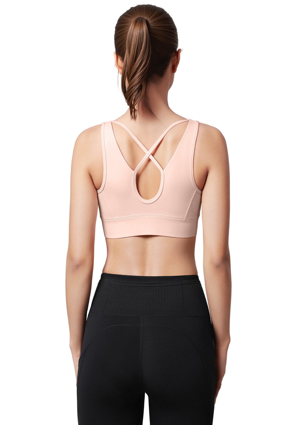 Yvette Sport-BH Starker Halt mit Frontverschluss gekreuzte Rücken Gepolstert, E101090A19