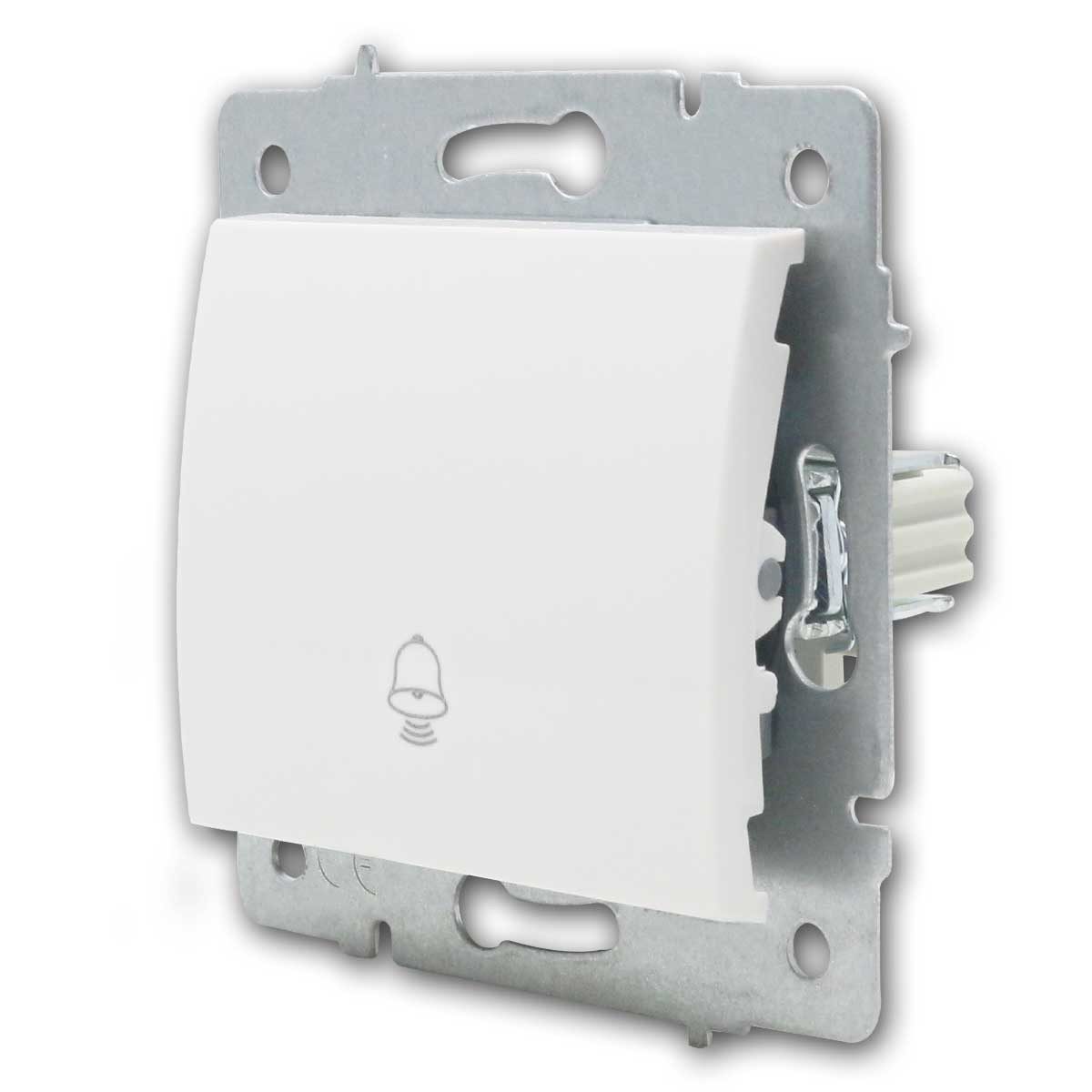 Kanlux LOGI Klingel-Taster weiß, 250V~/10A, ohne Rahmen Wandtaster