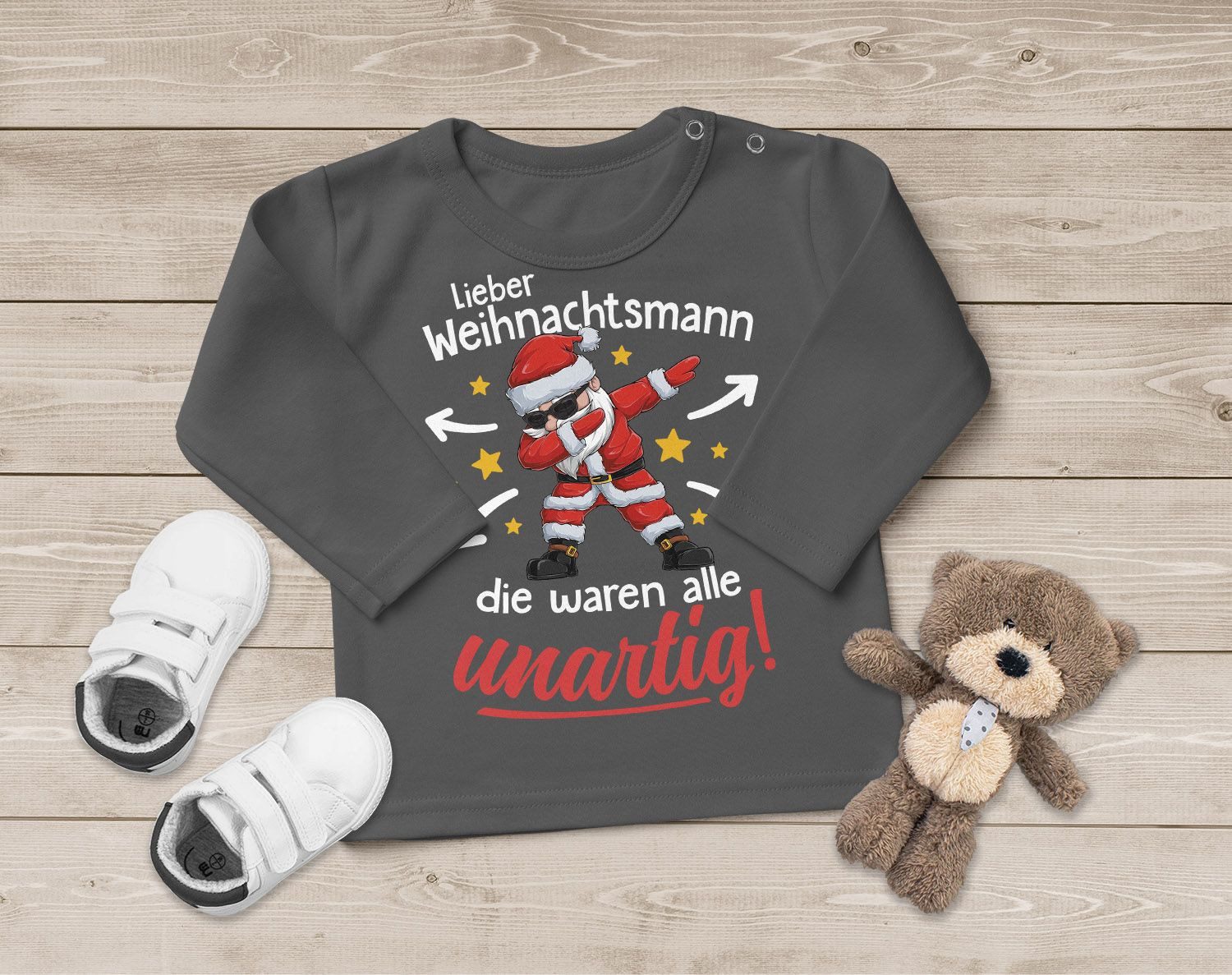 MoonWorks Rundhalsshirt Baby Langarmshirt Weihnachten XMAS Spruch Lustig Die waren allle