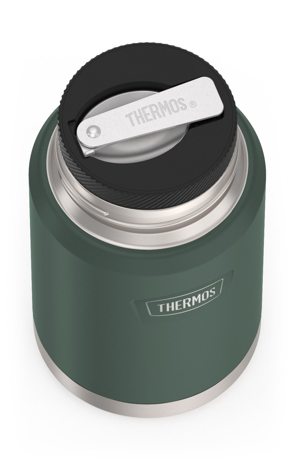 THERMOS Thermobehälter ICON FOOD JAR, Thermobehälter für Essen, spülmaschinenfest, Edelstahl, Kunststoff, Silikon, (1-tlg), 0,71l, 10h heiß & 24h kalt, dicht & auslaufsicher, mit Löffel