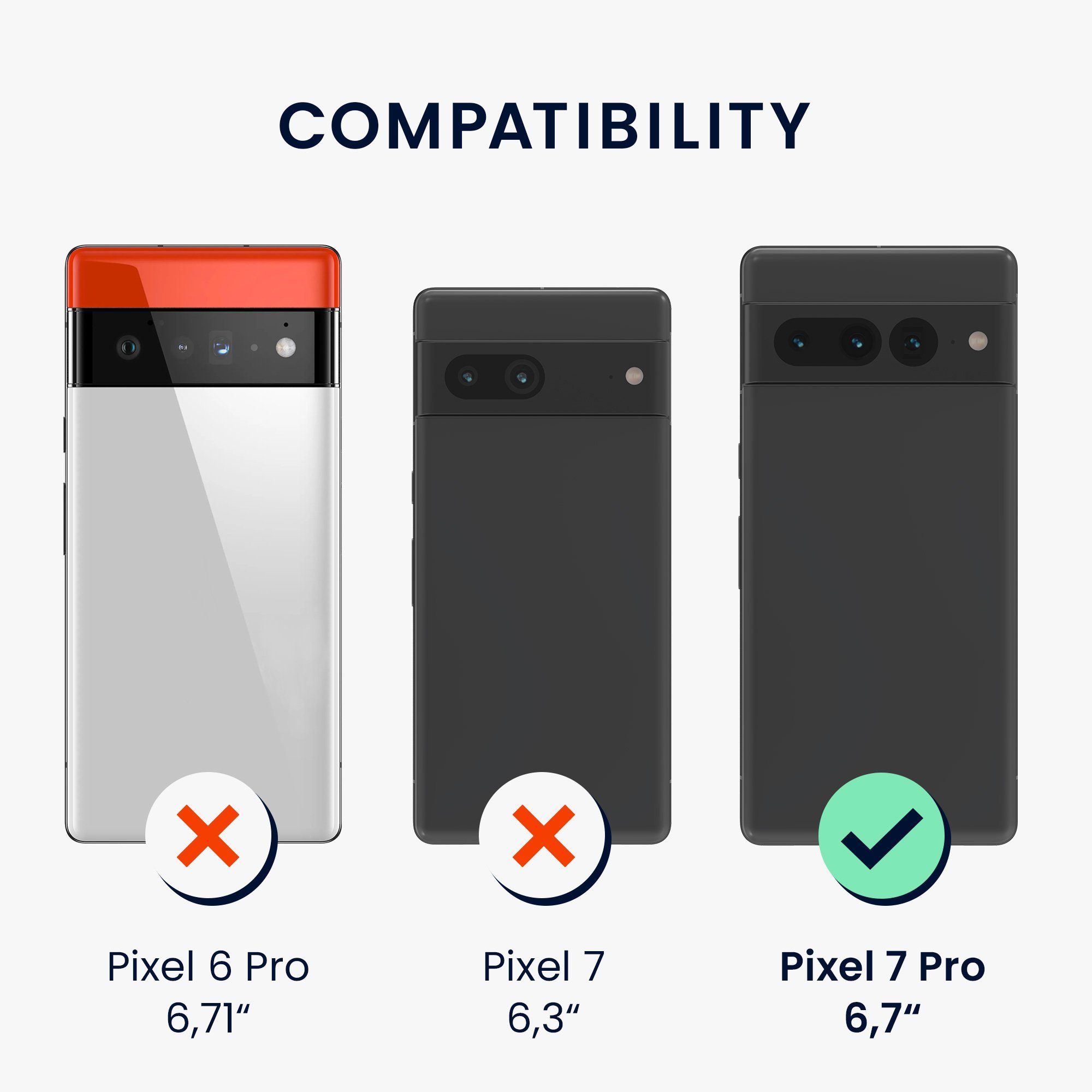 kwmobile Handyhülle Hülle für Google Pixel 7 Pro, Hülle Silikon gummiert - Handyhülle - Handy Case Cover – Bild 2 von 5