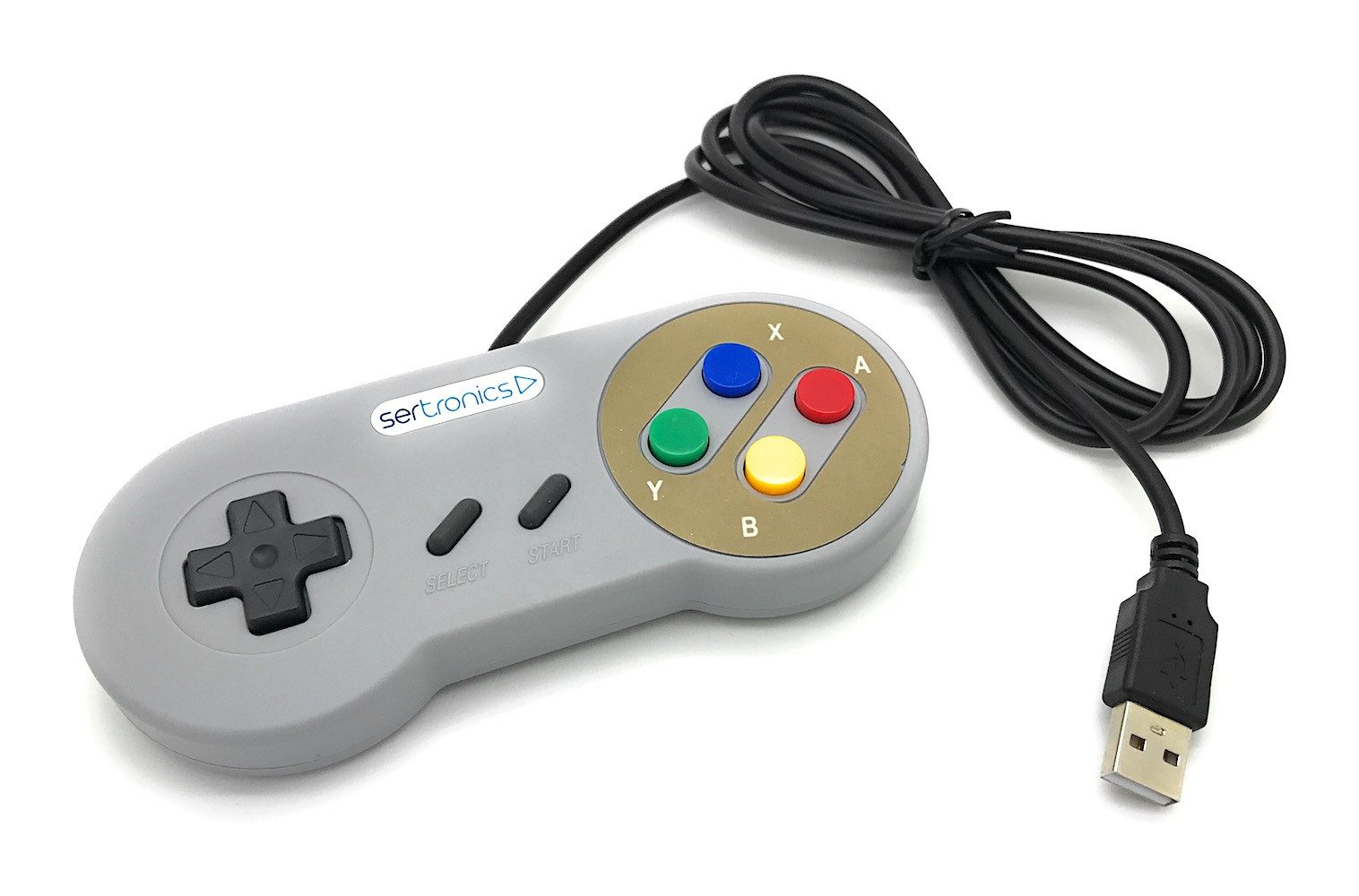 USB 2.0 Controller im SNES Design grau Eingabegeräte-Set