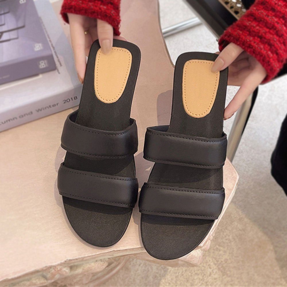 sandalen, Dekorative Schuhe Damen Sandale Sohlen mit dicken elegante Hausschuhe,