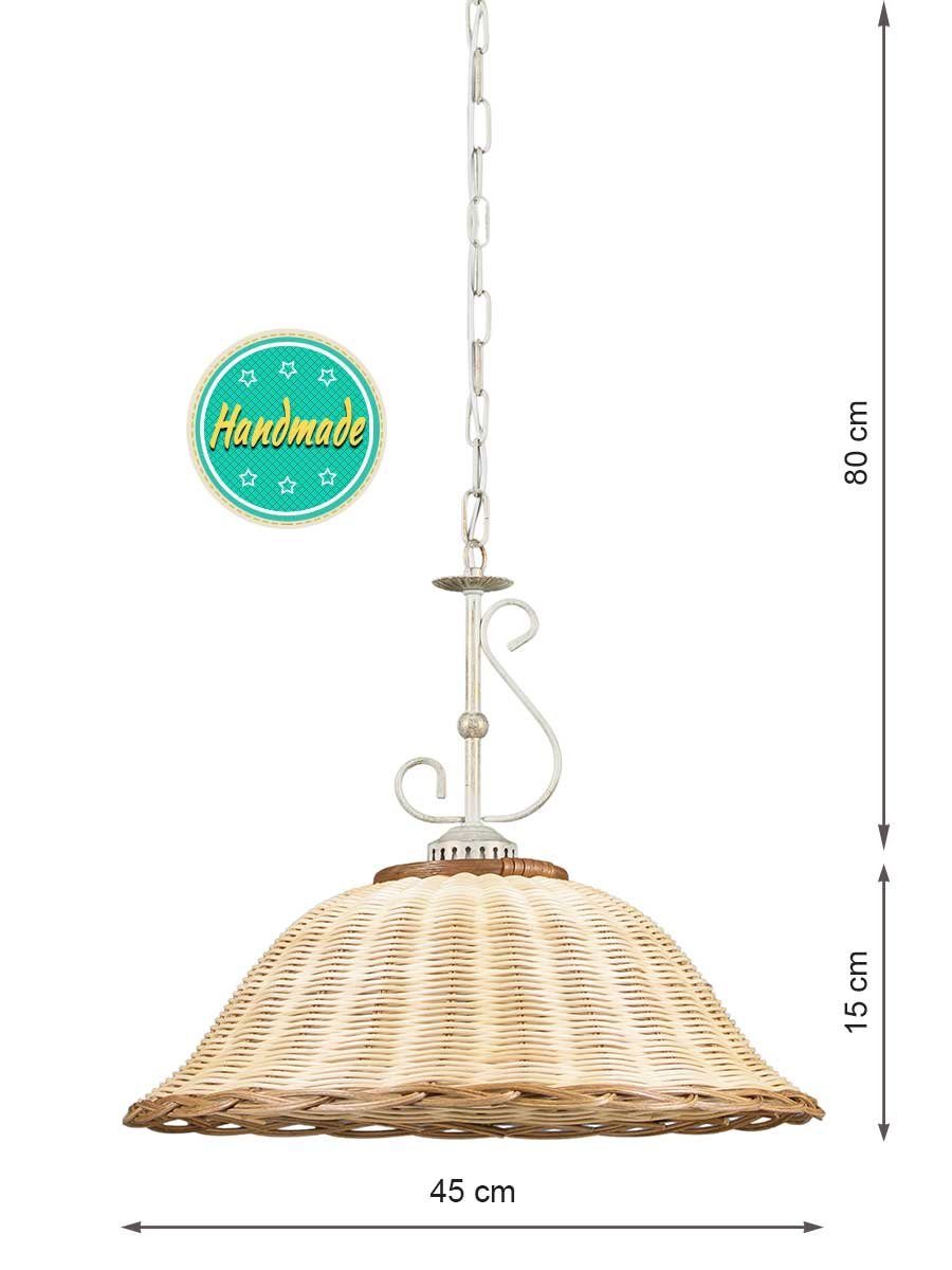 Helios Leuchten Hängeleuchten Rattan, Korblampe, Rattanlampe skandinavische günstig online kaufen