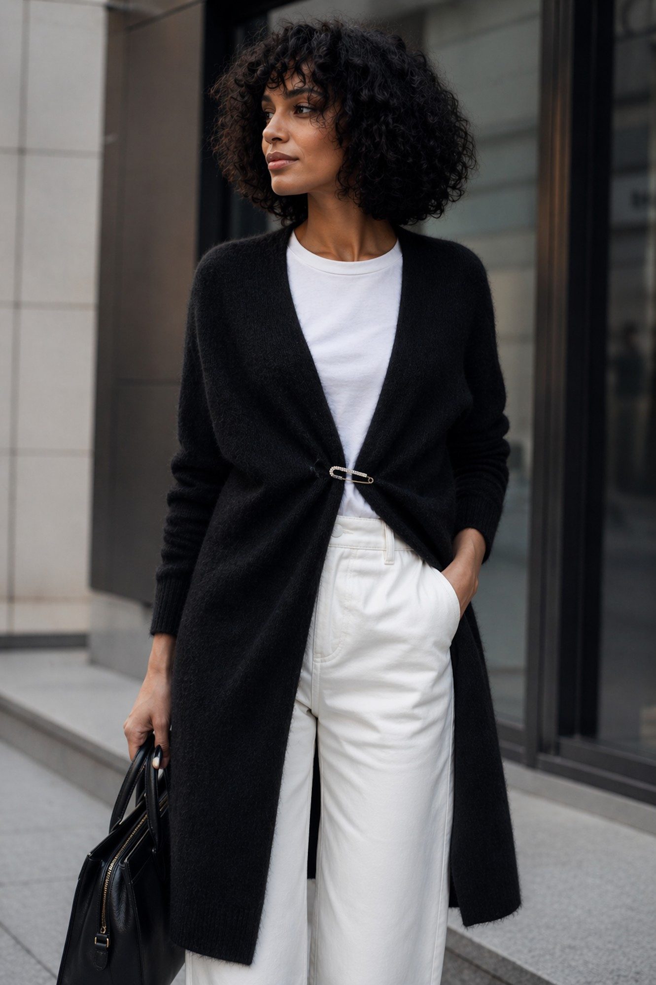 Ella Jonte Anstecknadel, Brosche silber mit Strass – Elegante Verschlussnadel