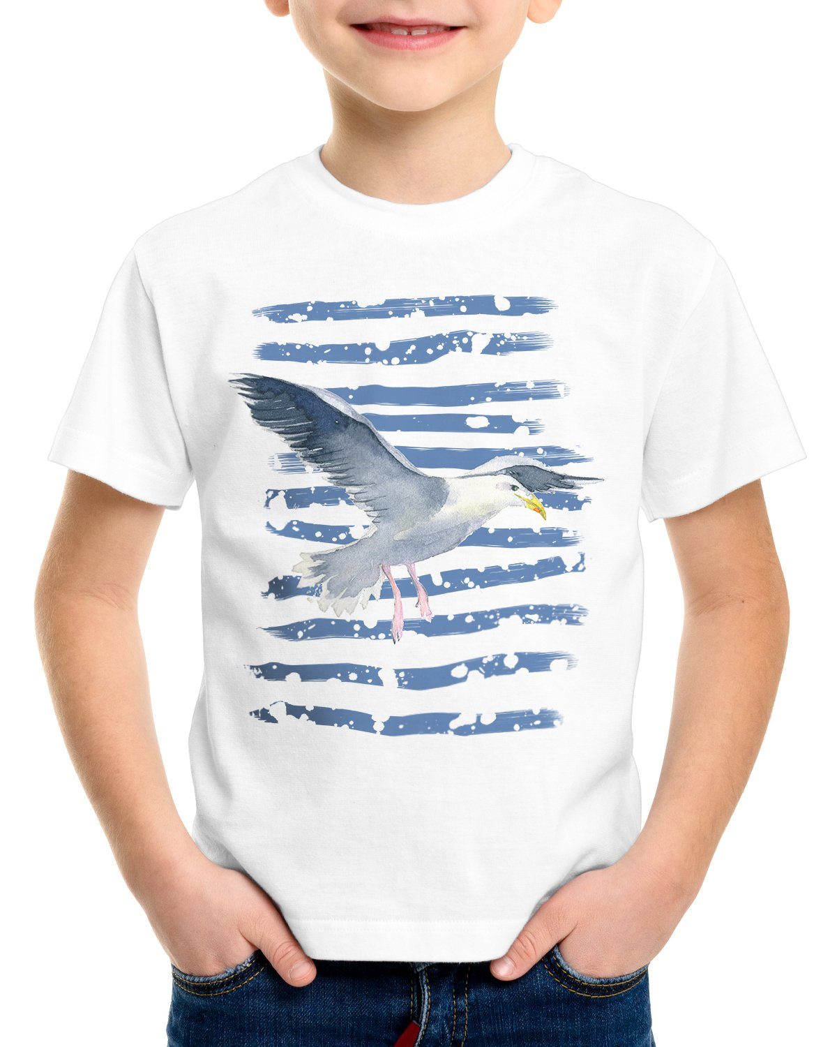style3 T-Shirt Möwe ozean meer strand insel ostsee nordsee sylt