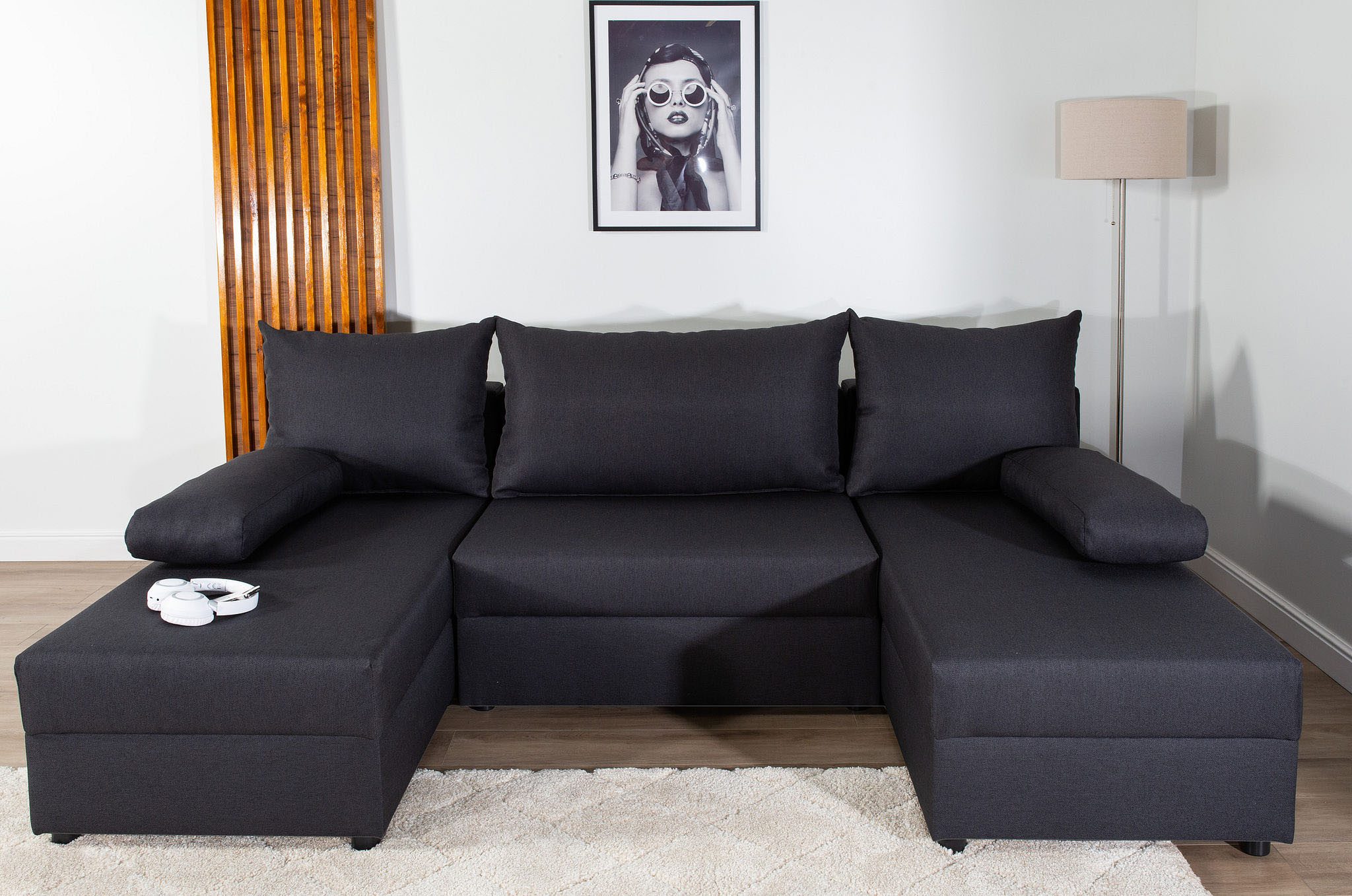 COLLECTION AB Wohnlandschaft Pico U-Form, B: 252 cm, Bettfunktion, Bettkasten & 2 Zierkissen