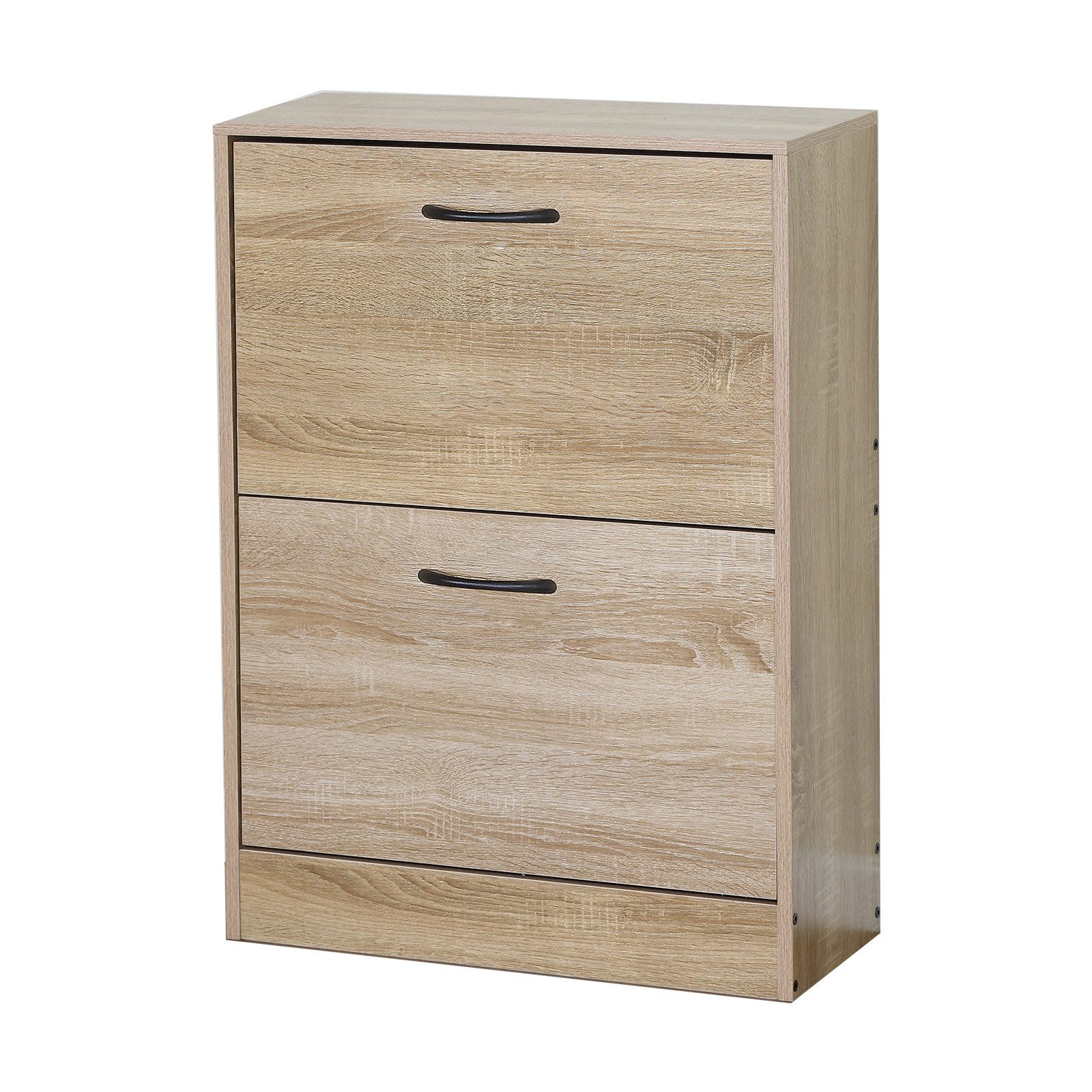 HTI-Living Schuhschrank Schuhkipper Sonoma mit 2 Klappfächern 60 x 81 x 24 cm (1 Stück, 1-St., 1 Schuhkipper mit 2 Klappfächern) modern Platzsparend – Bild 3 von 5