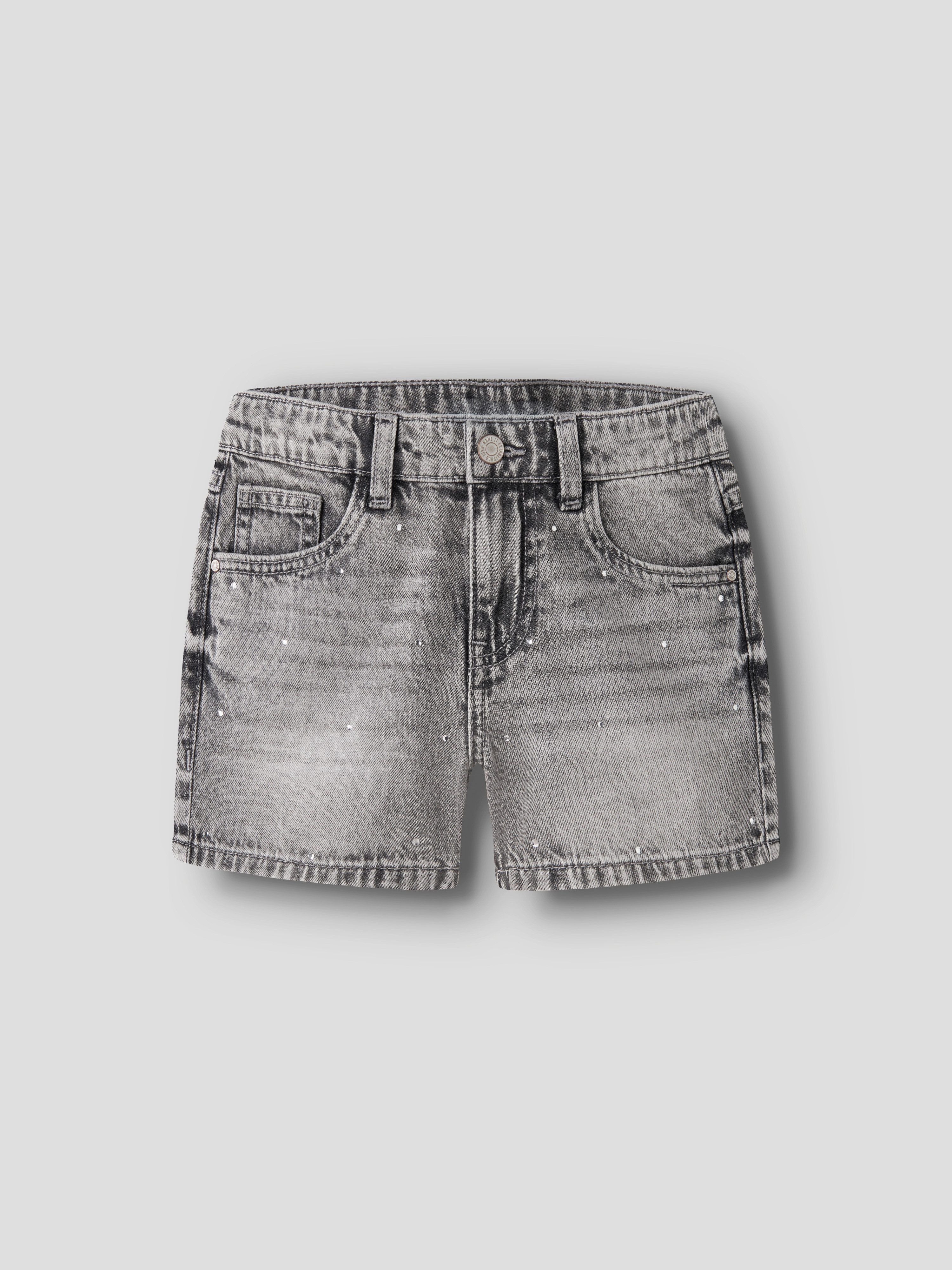 Name It Jeansshorts NKFROSE REG DNM SHORTS 6042-AC NOOS Baumwolle, mit Glitzersteinchen