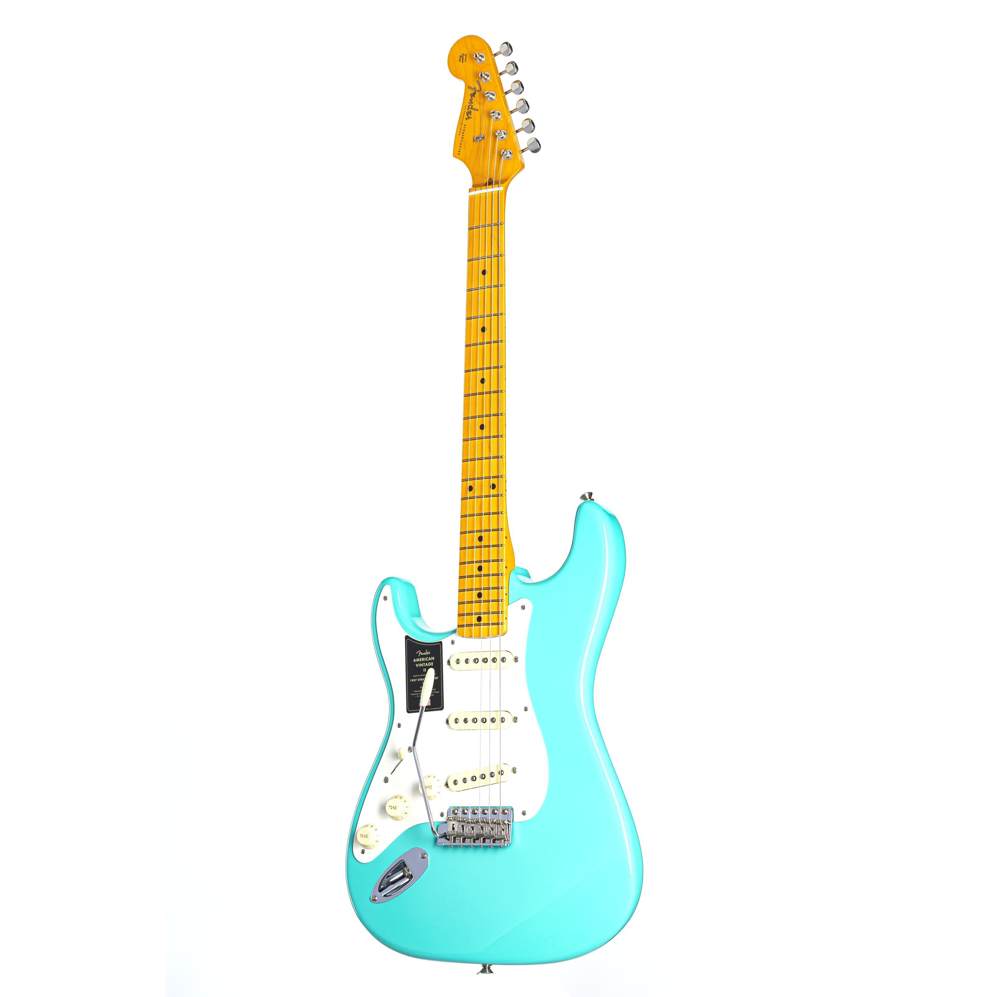 Fender E-Gitarre, American Vintage II 1957 Stratocaster LH MN Seafoam Green - E-Gitarr